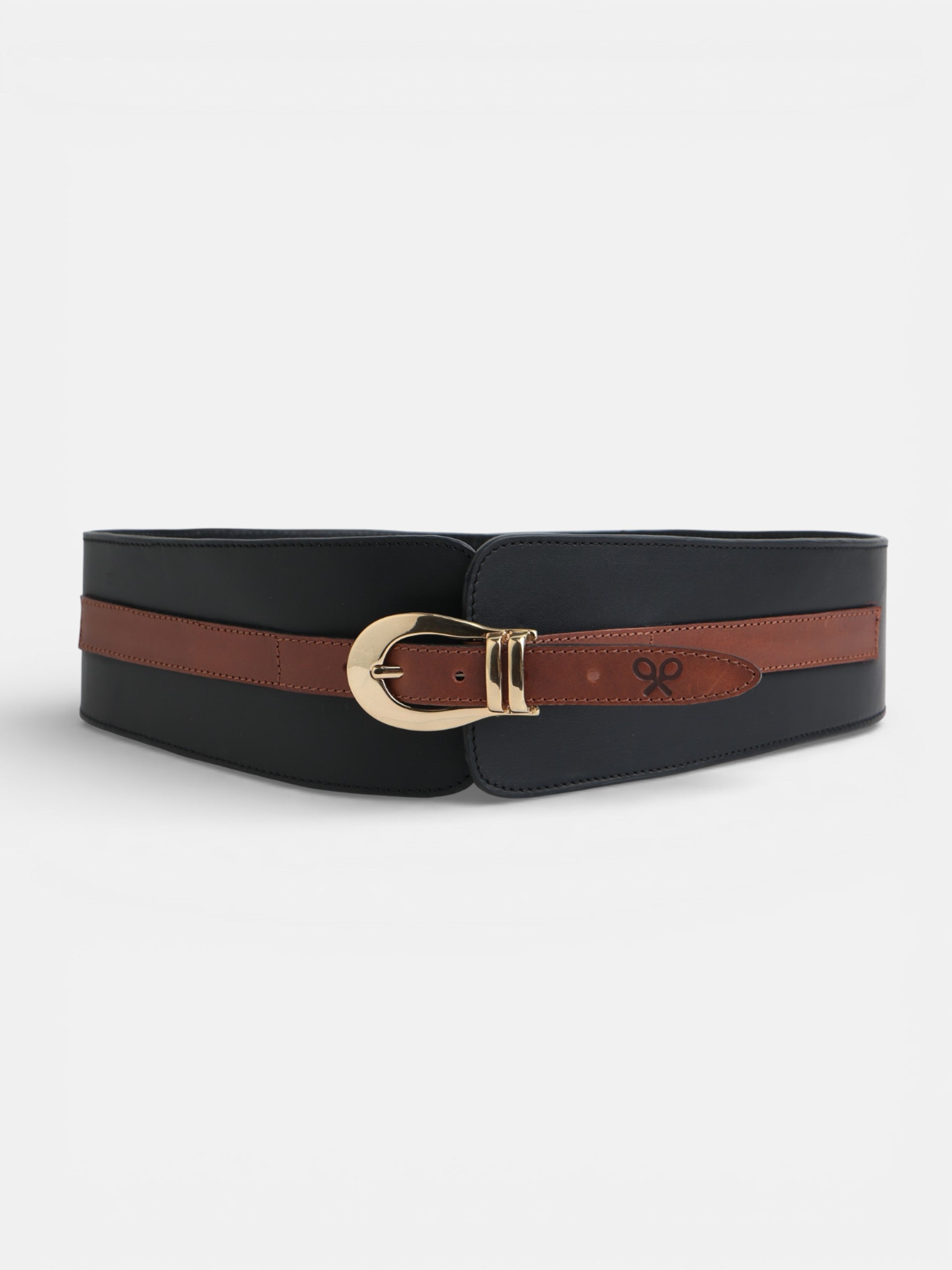 ceinture en cuir marron et noir