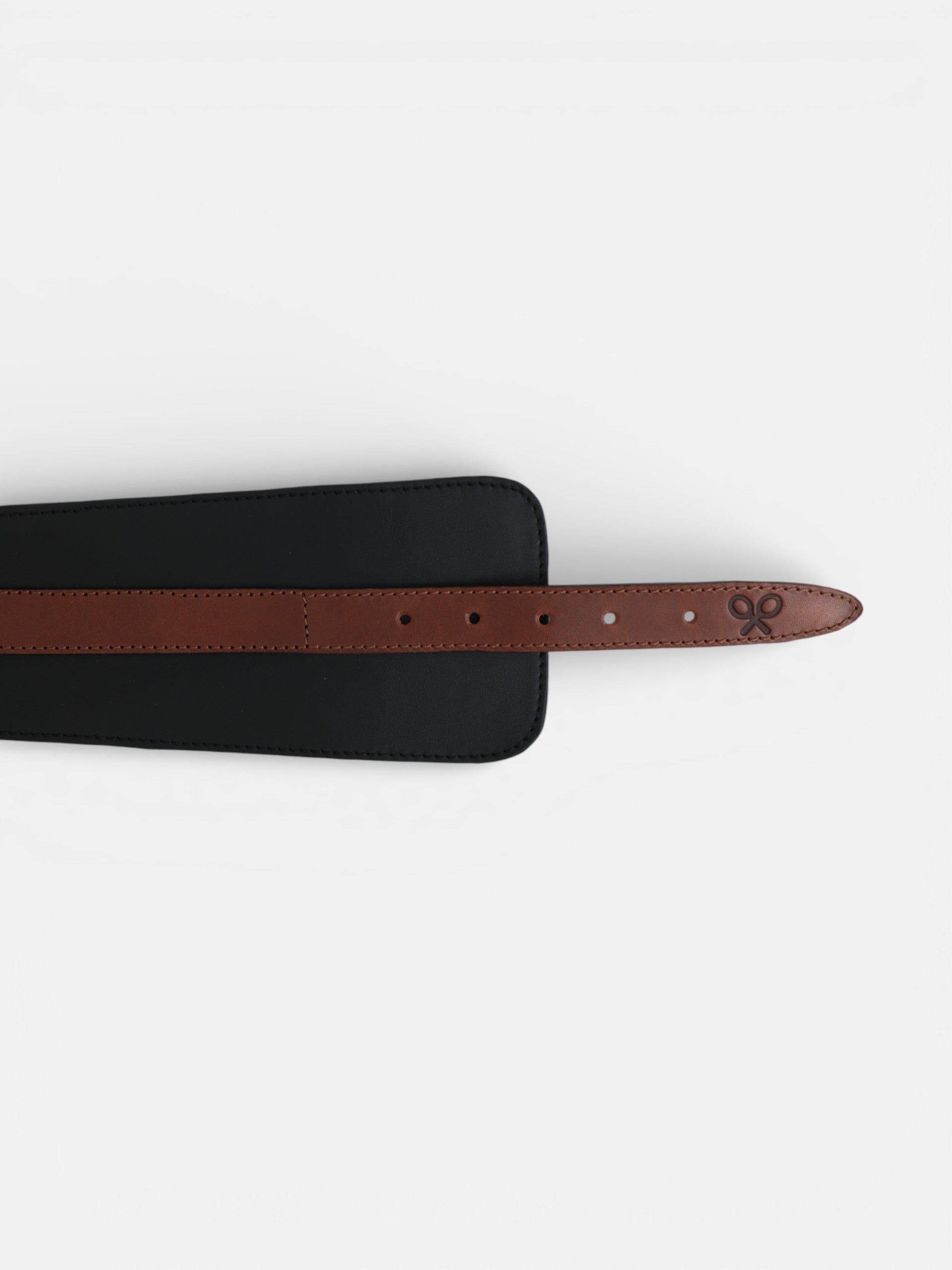 ceinture en cuir marron et noir