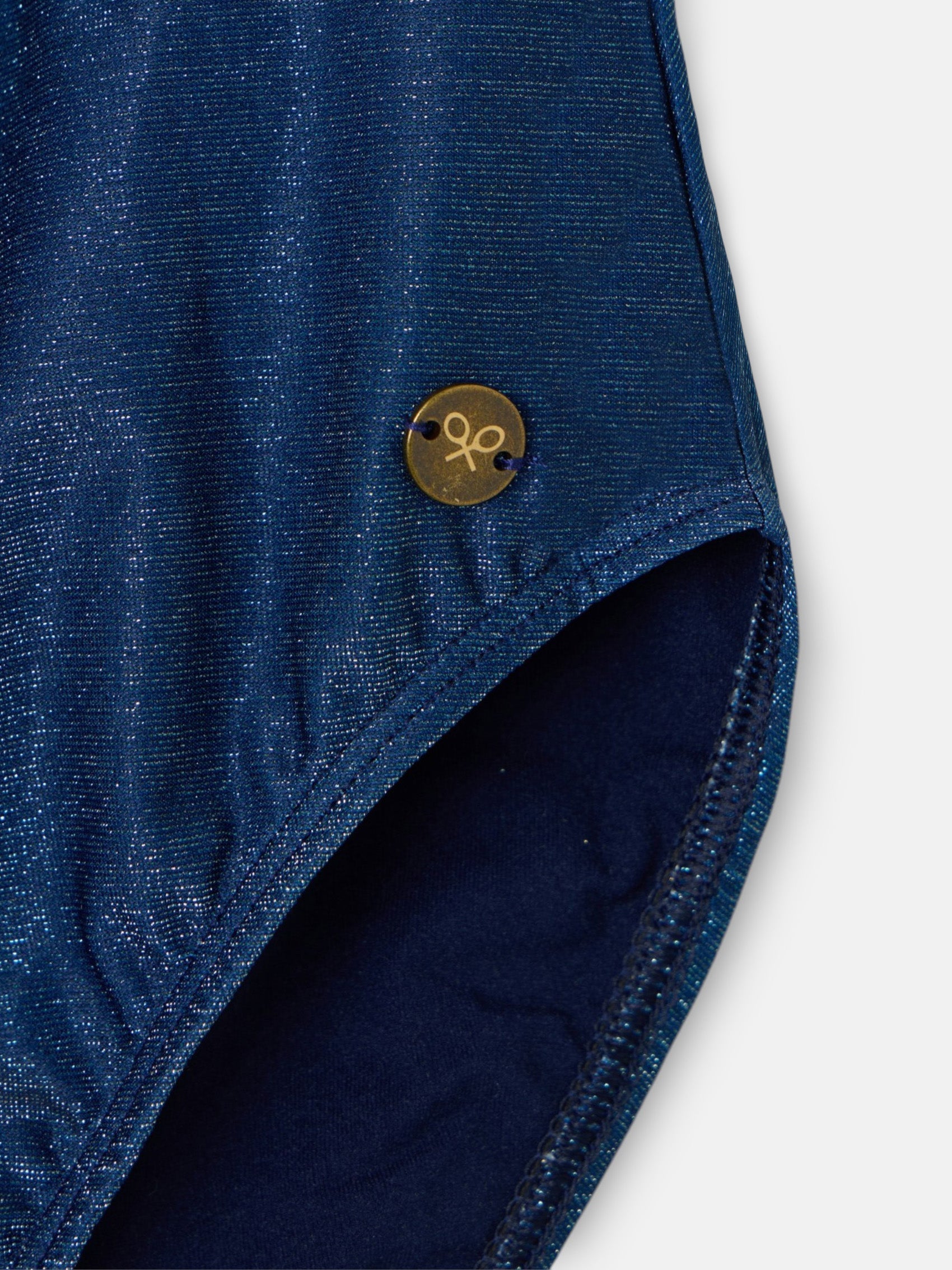 Maillot de bain à nœud lurex marine