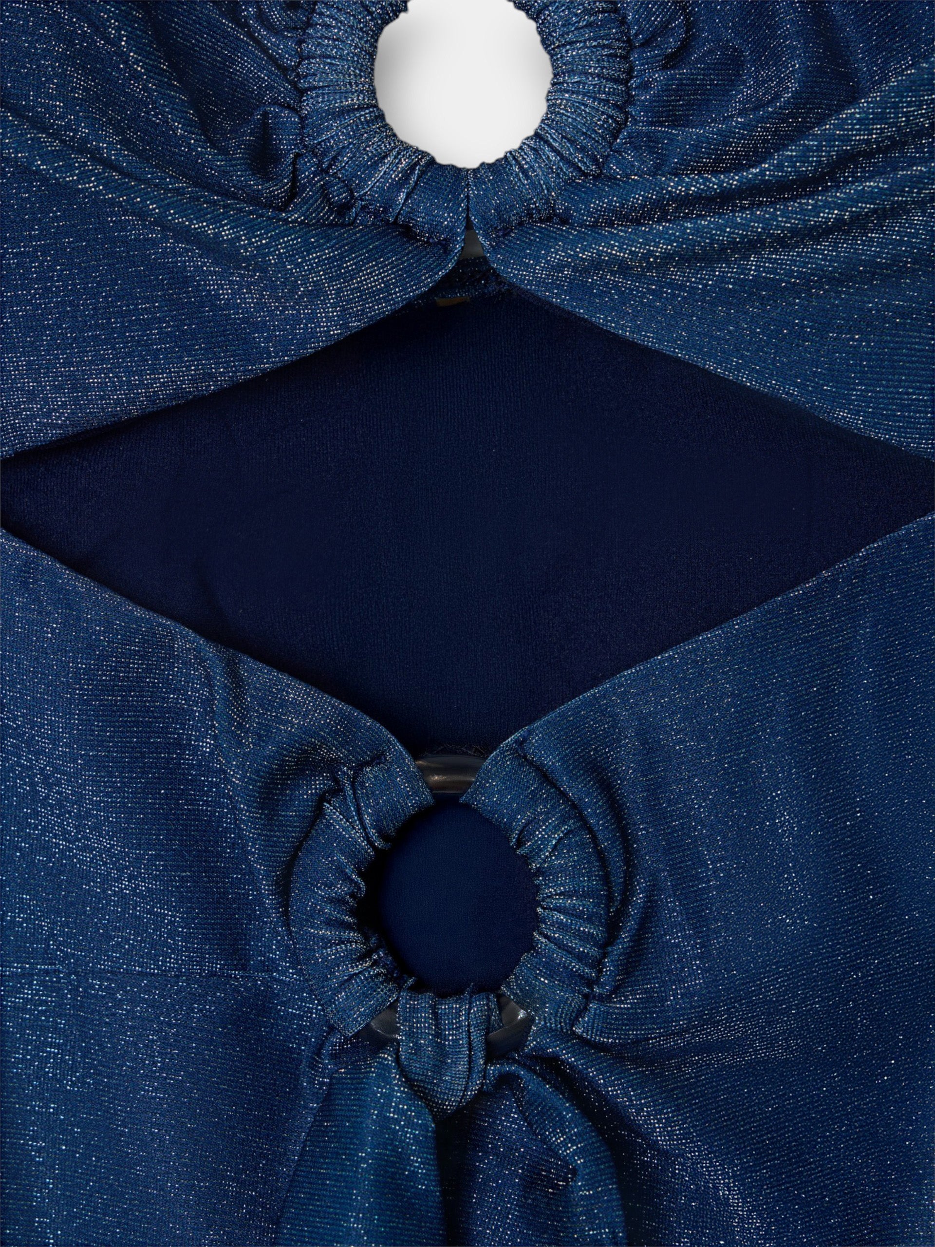 Maillot de bain à nœud lurex marine