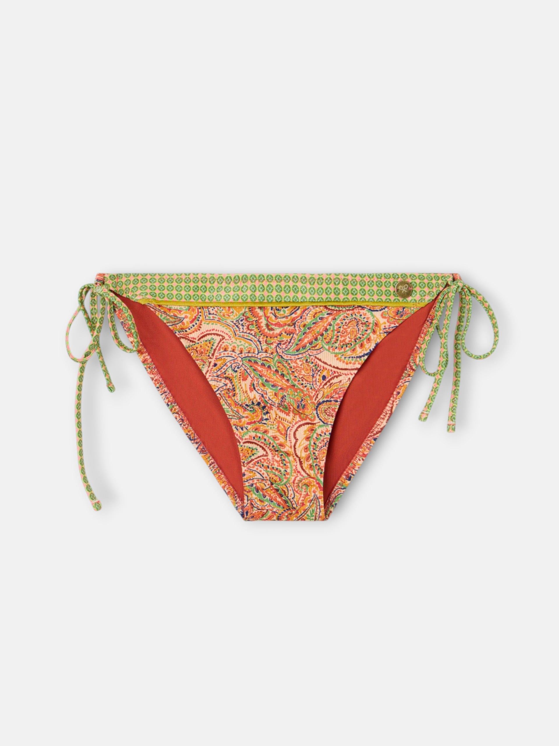 Braguita bikini estampado cachemir naranjas