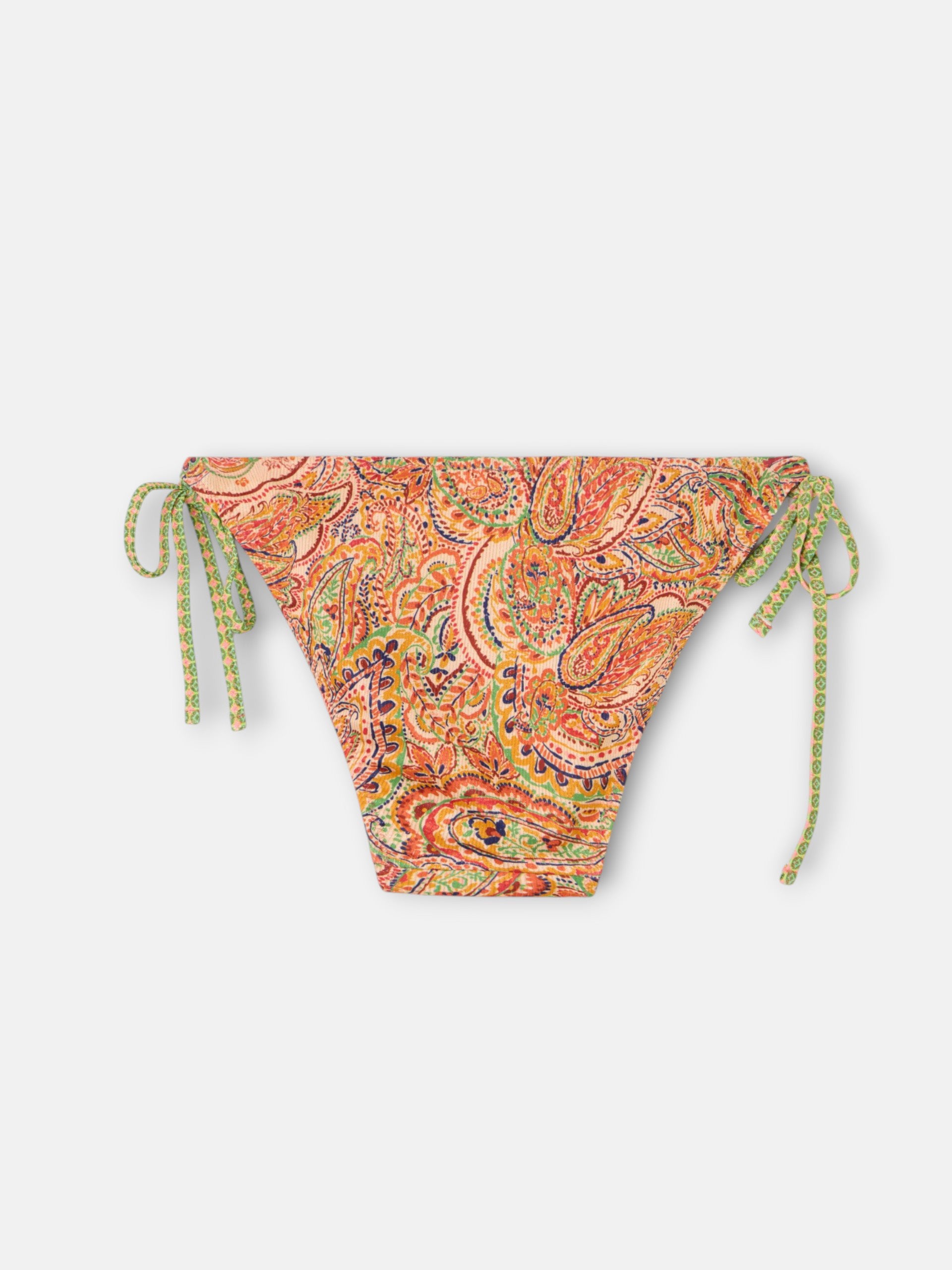 Braguita bikini estampado cachemir naranjas