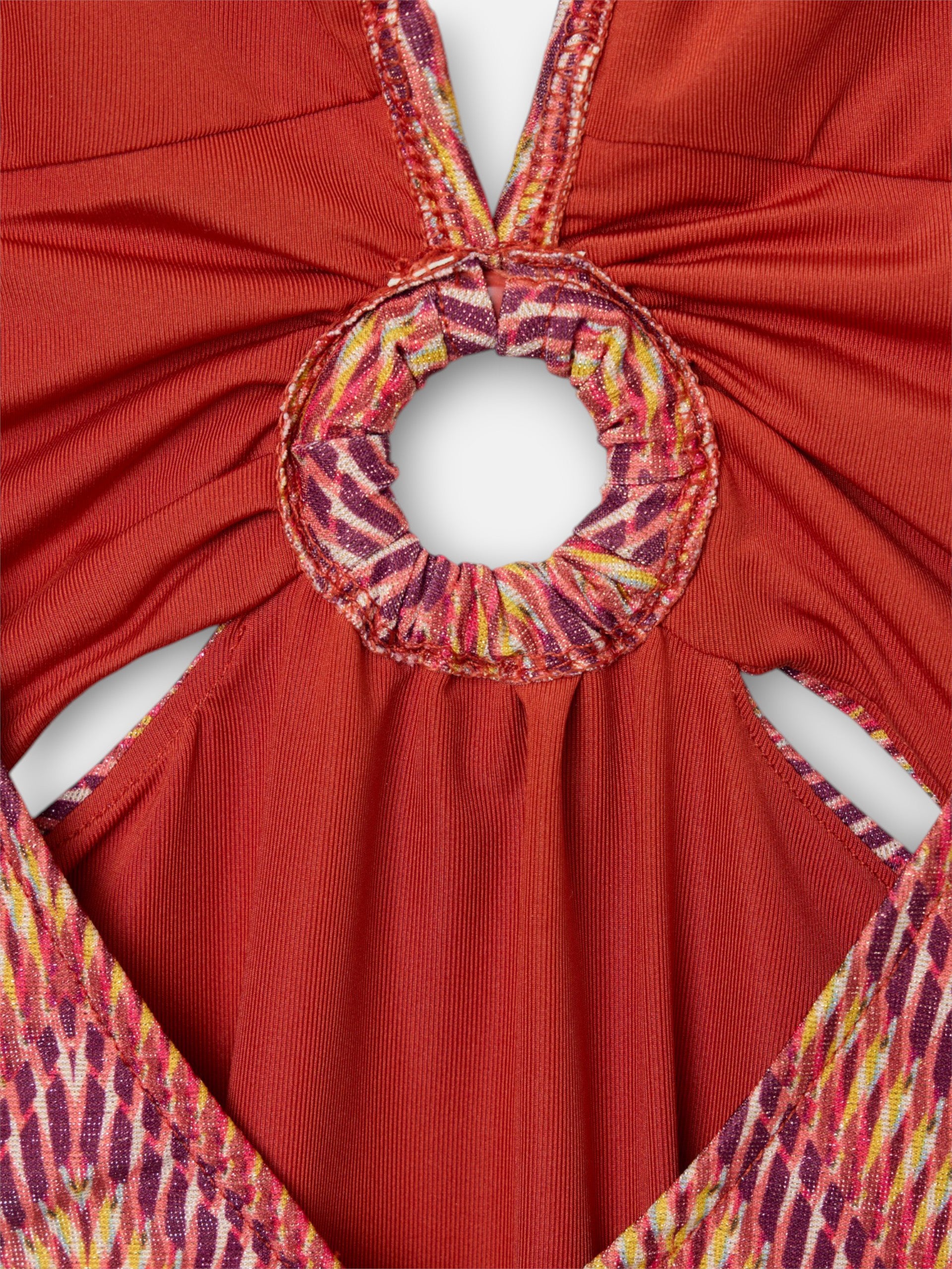 Bañador halter espiga rosas