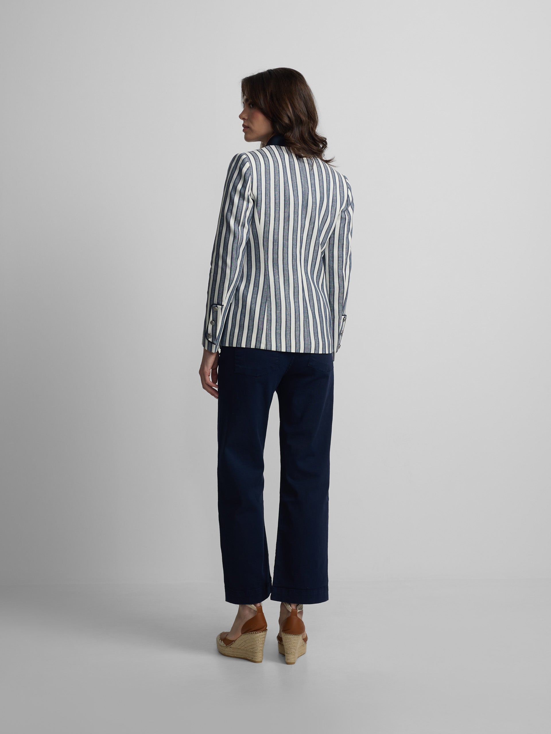 Americana marinera rayas azules