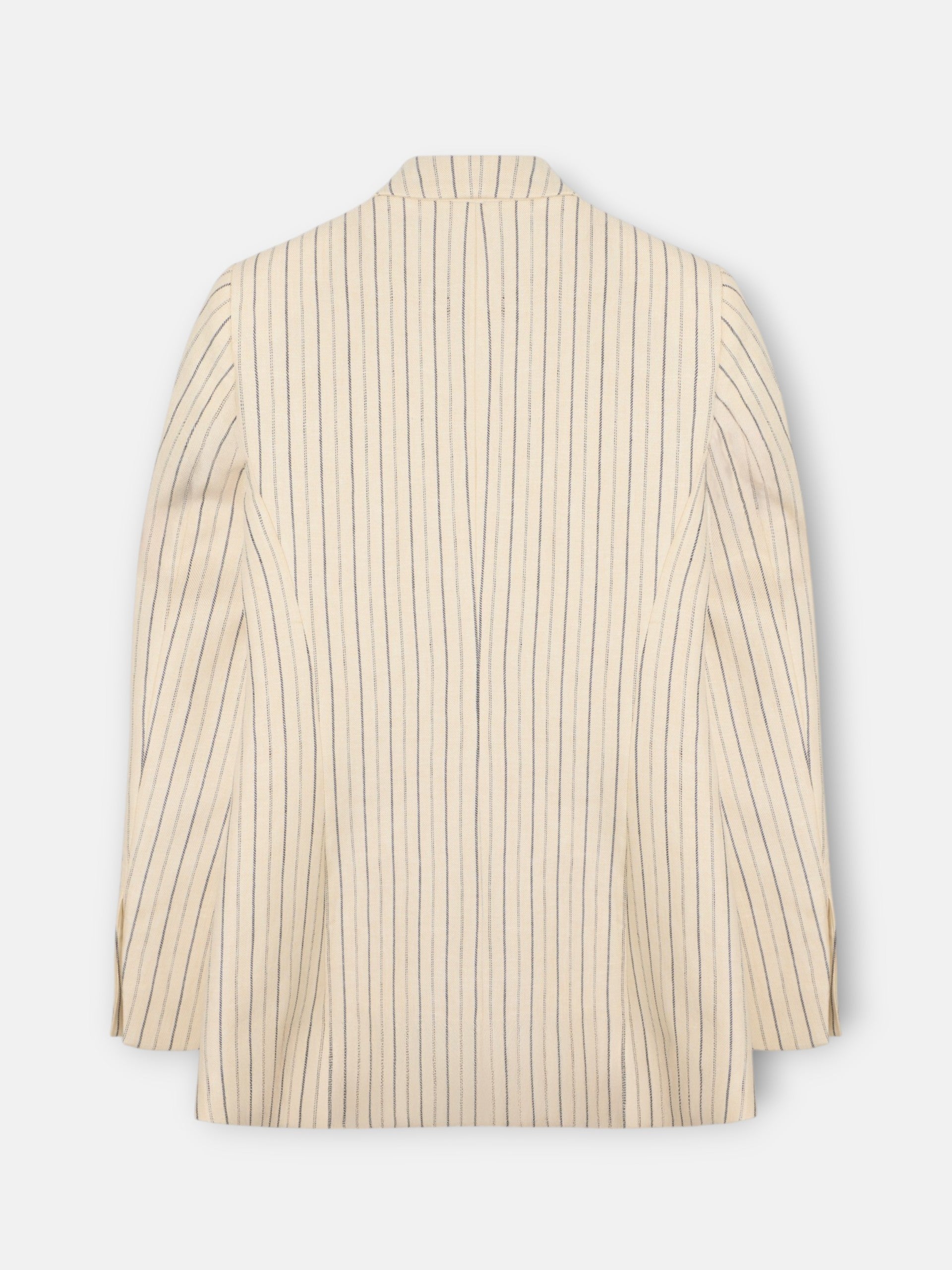 Americana cruzada cruda rayas azules