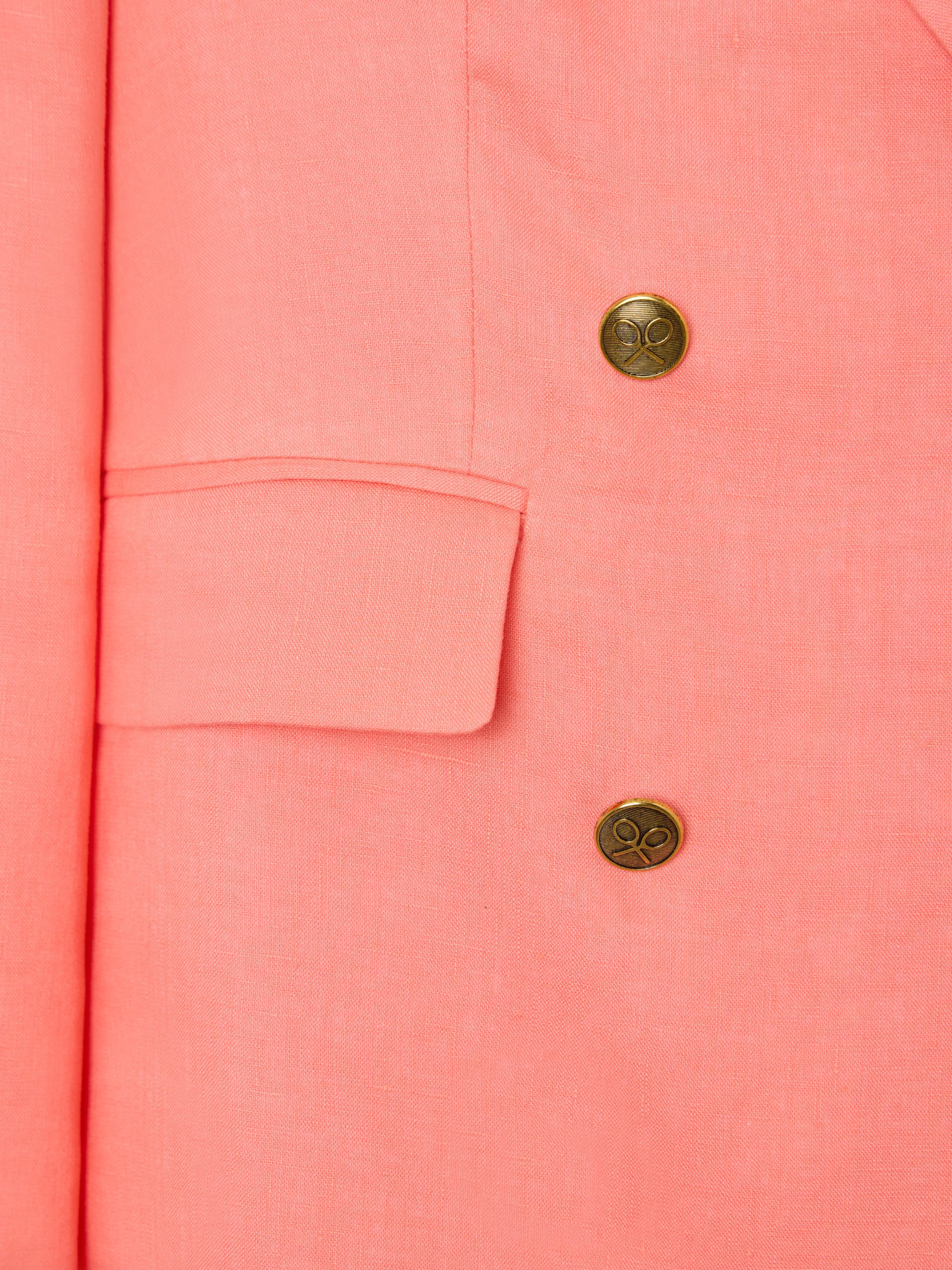 Blazer clássico cruzado coral