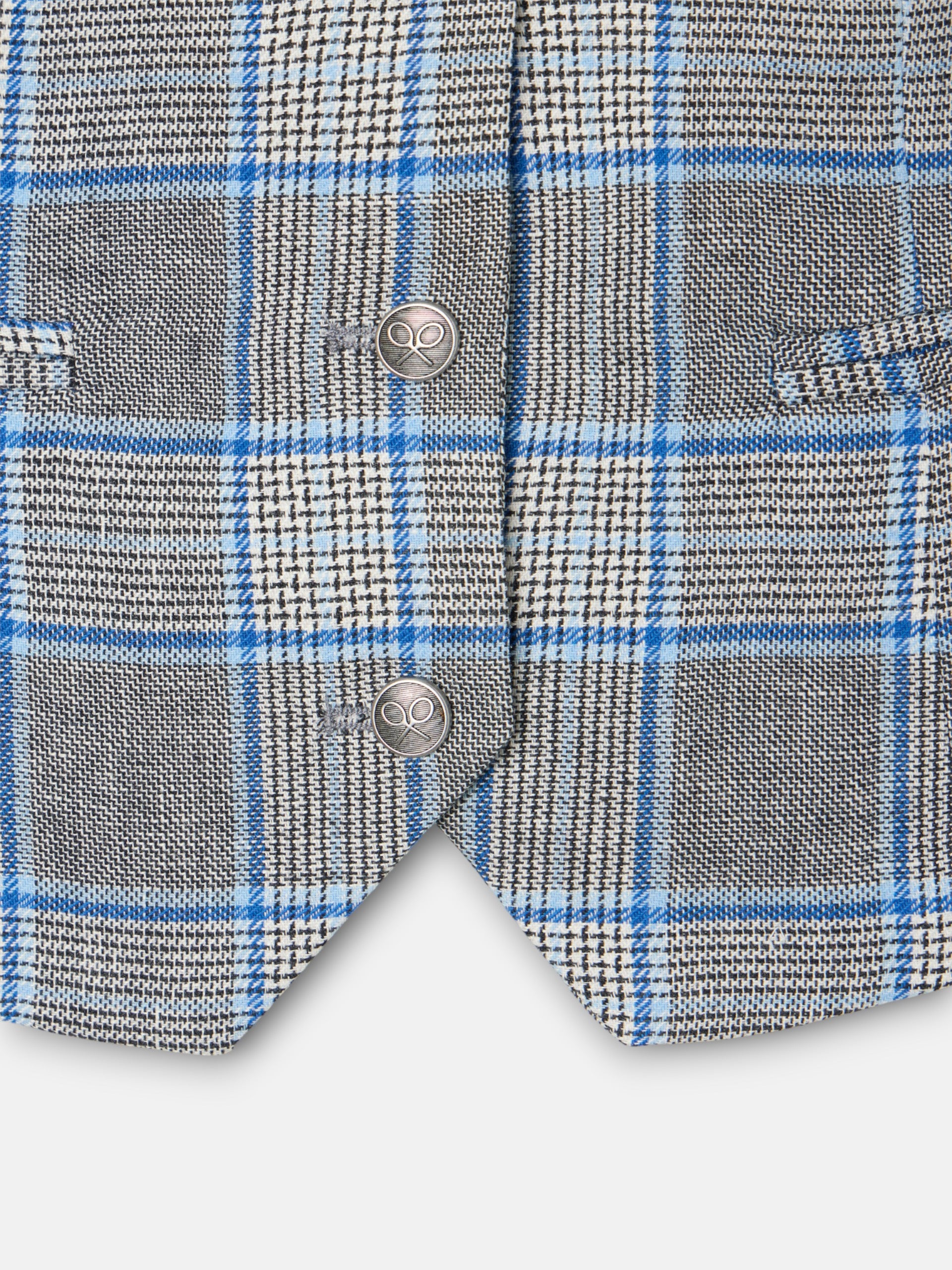 classic navy plaid vest