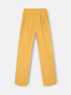 Pantalon droit en lin jaune