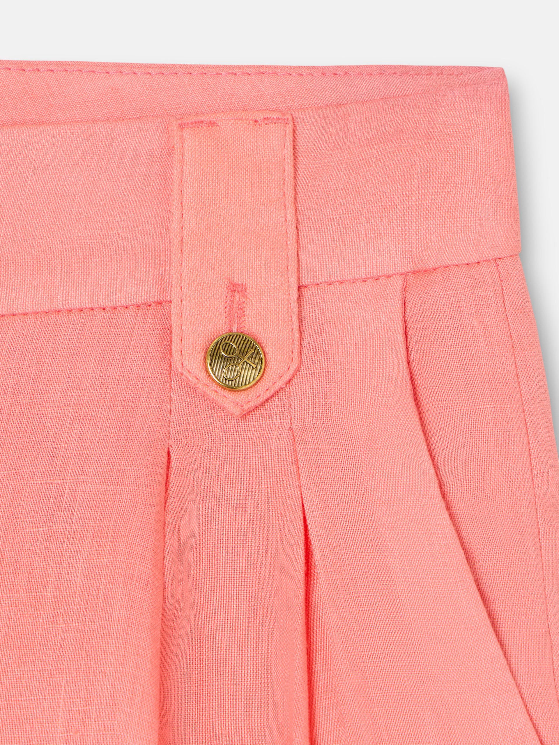 Coral straight-leg trousers