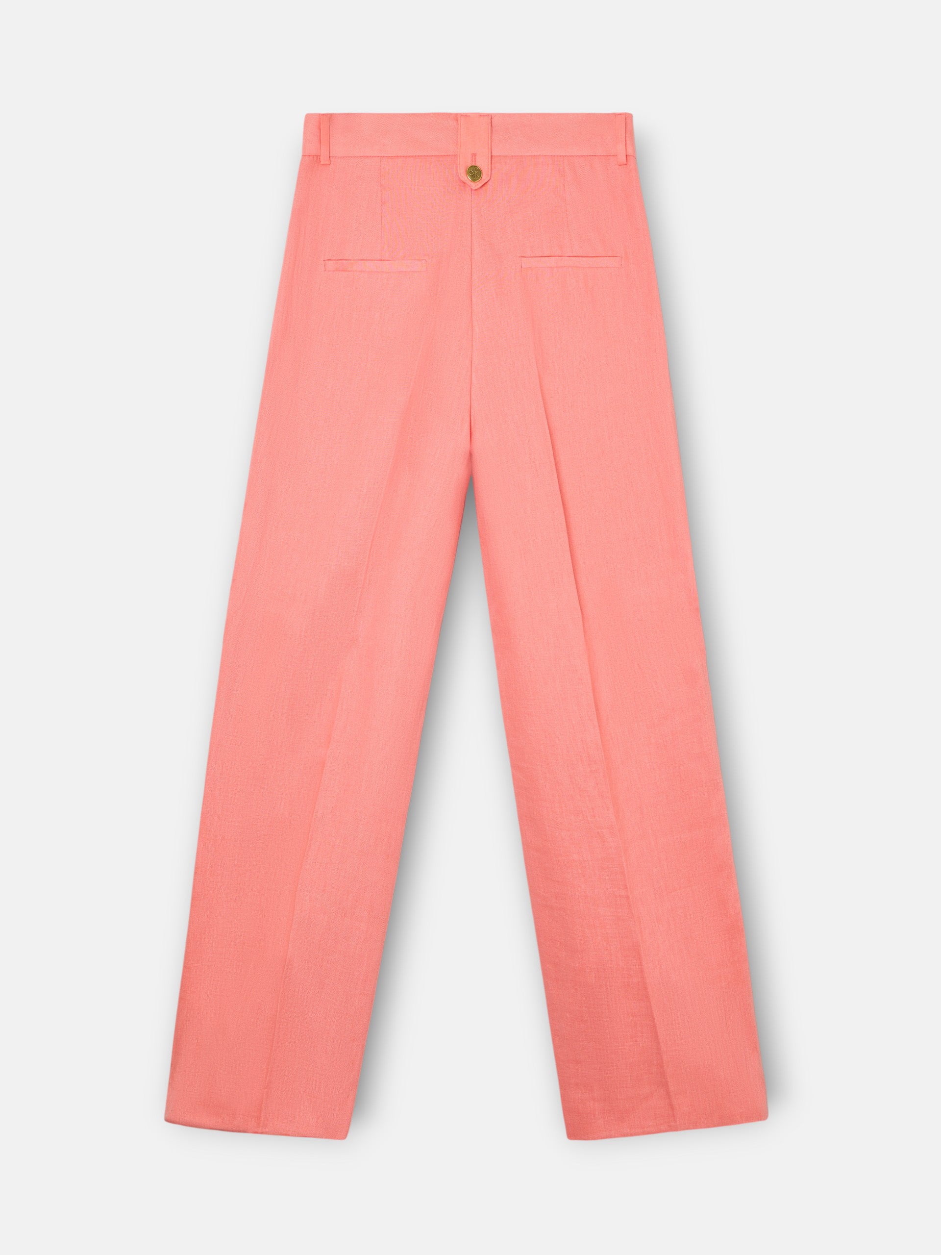 Coral straight-leg trousers
