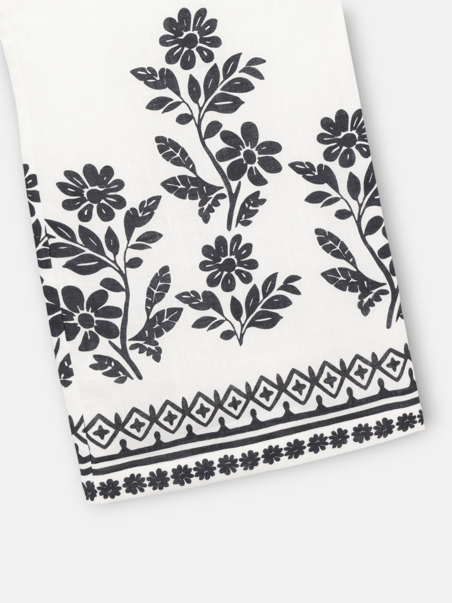 Pantalon estampado flores blanca