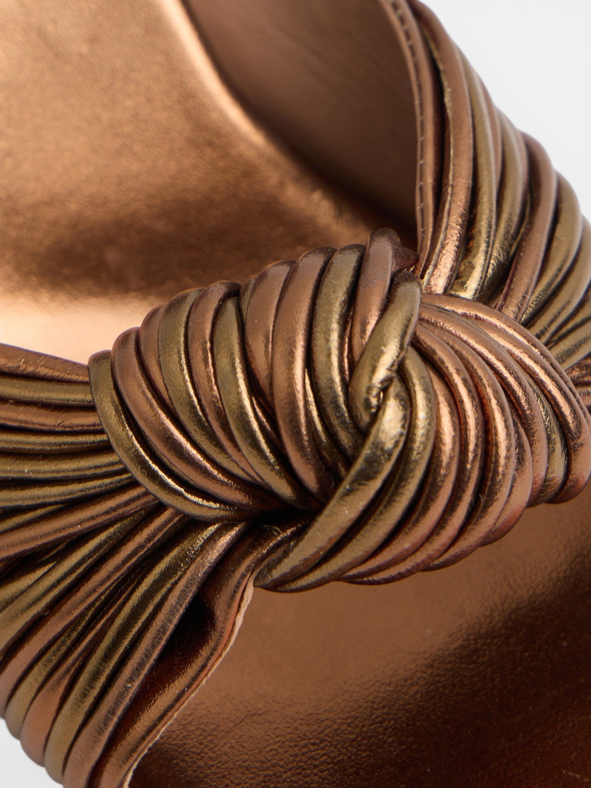 Copper rope heeled sandal