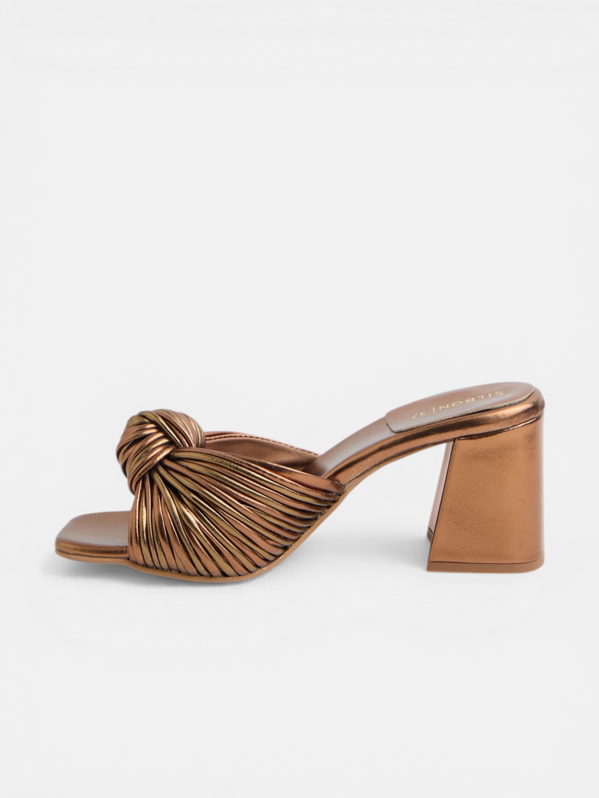 Copper rope heeled sandal
