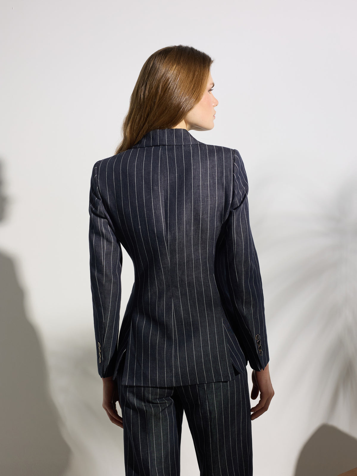 Veste unique à rayures diplomatiques grises