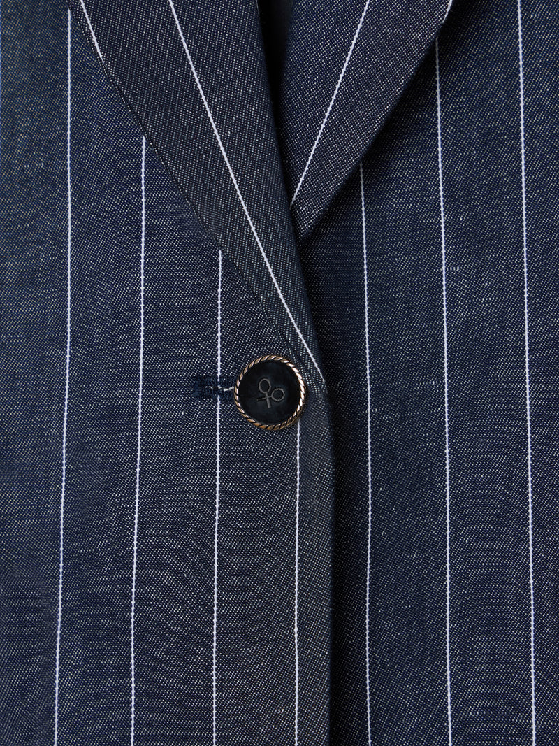 Unique grey pinstripe blazer