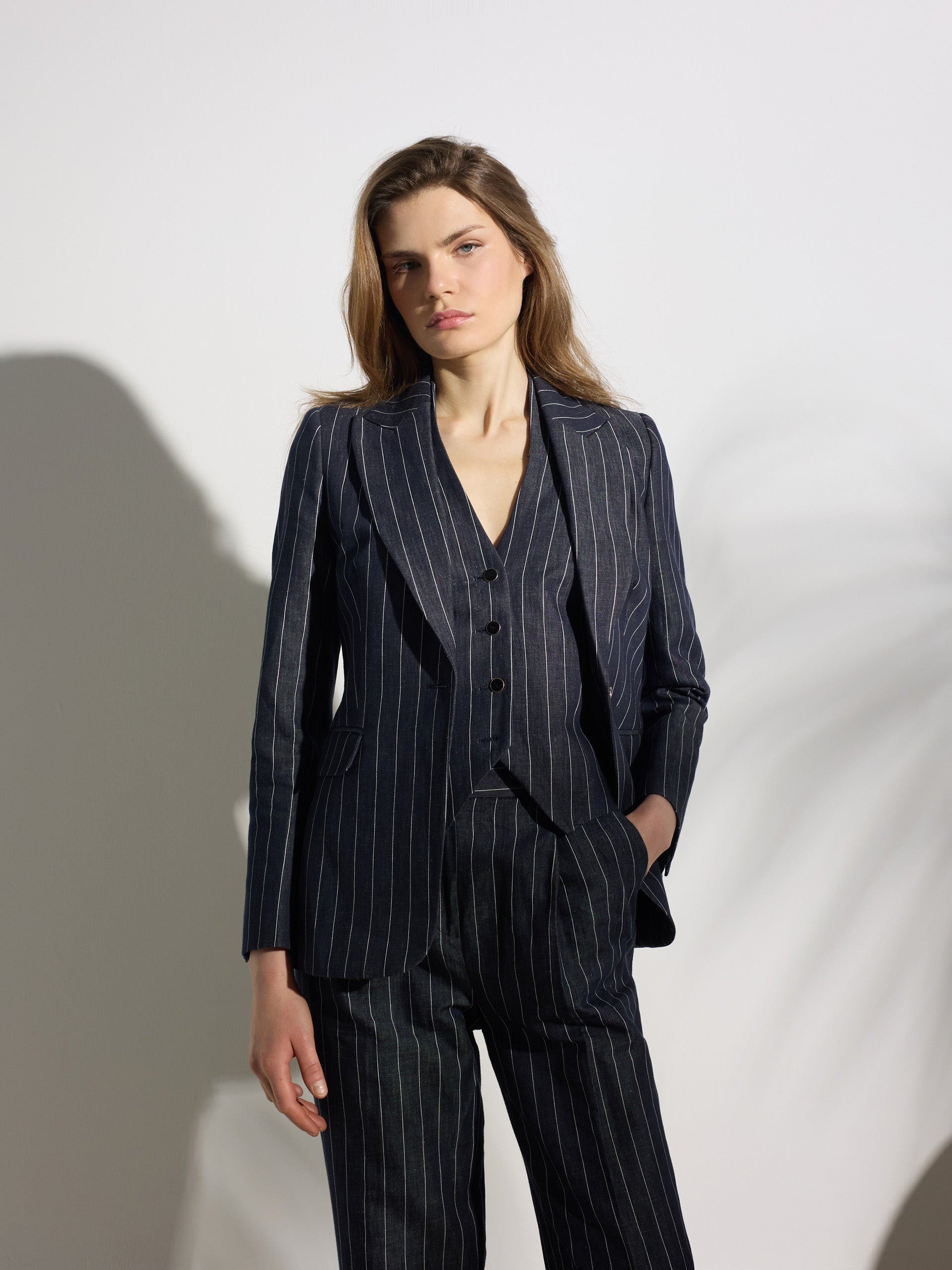 rayures grises uniques blazer