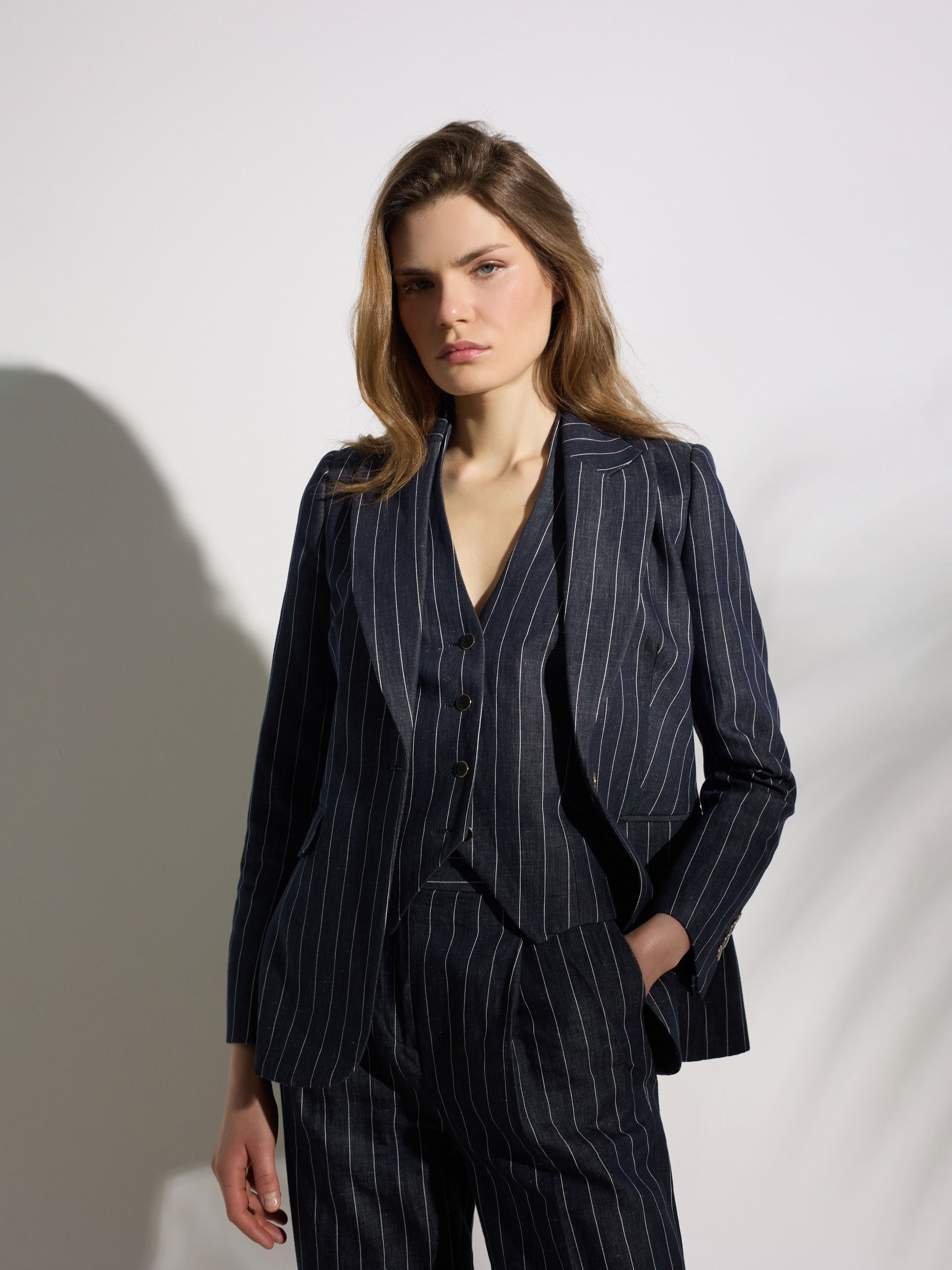 rayures grises uniques blazer