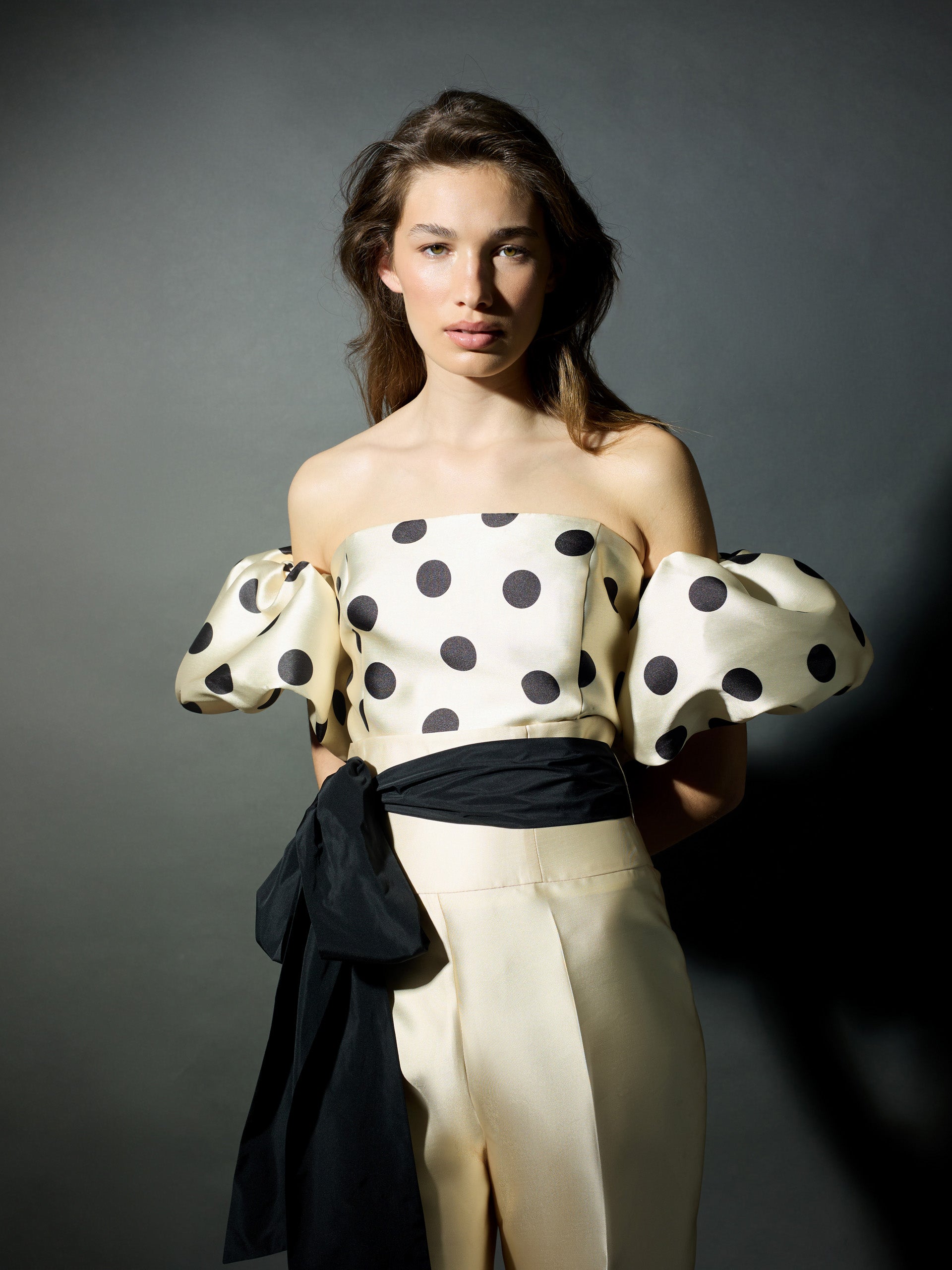 CaprilexSilbon mikado vanilla and black top