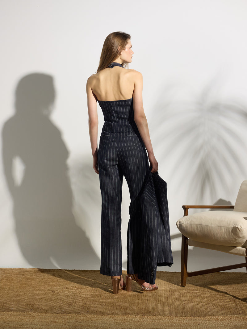Grey pinstripe unique vest
