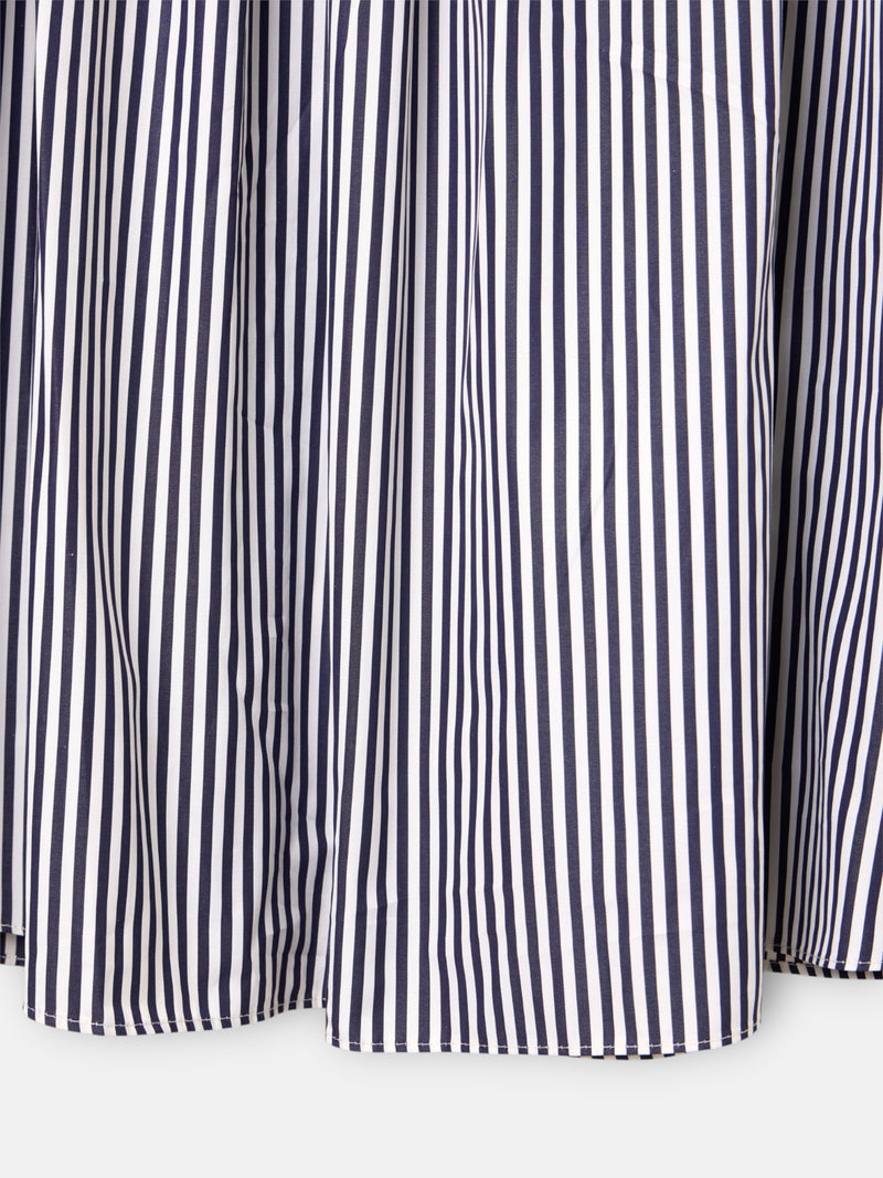 Falda midi unique rayas azul marino