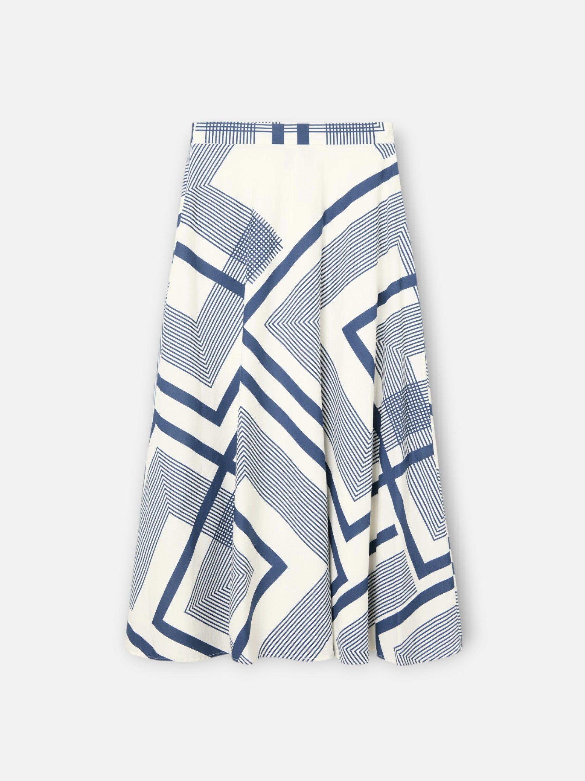 Falda midi unique estampado azul