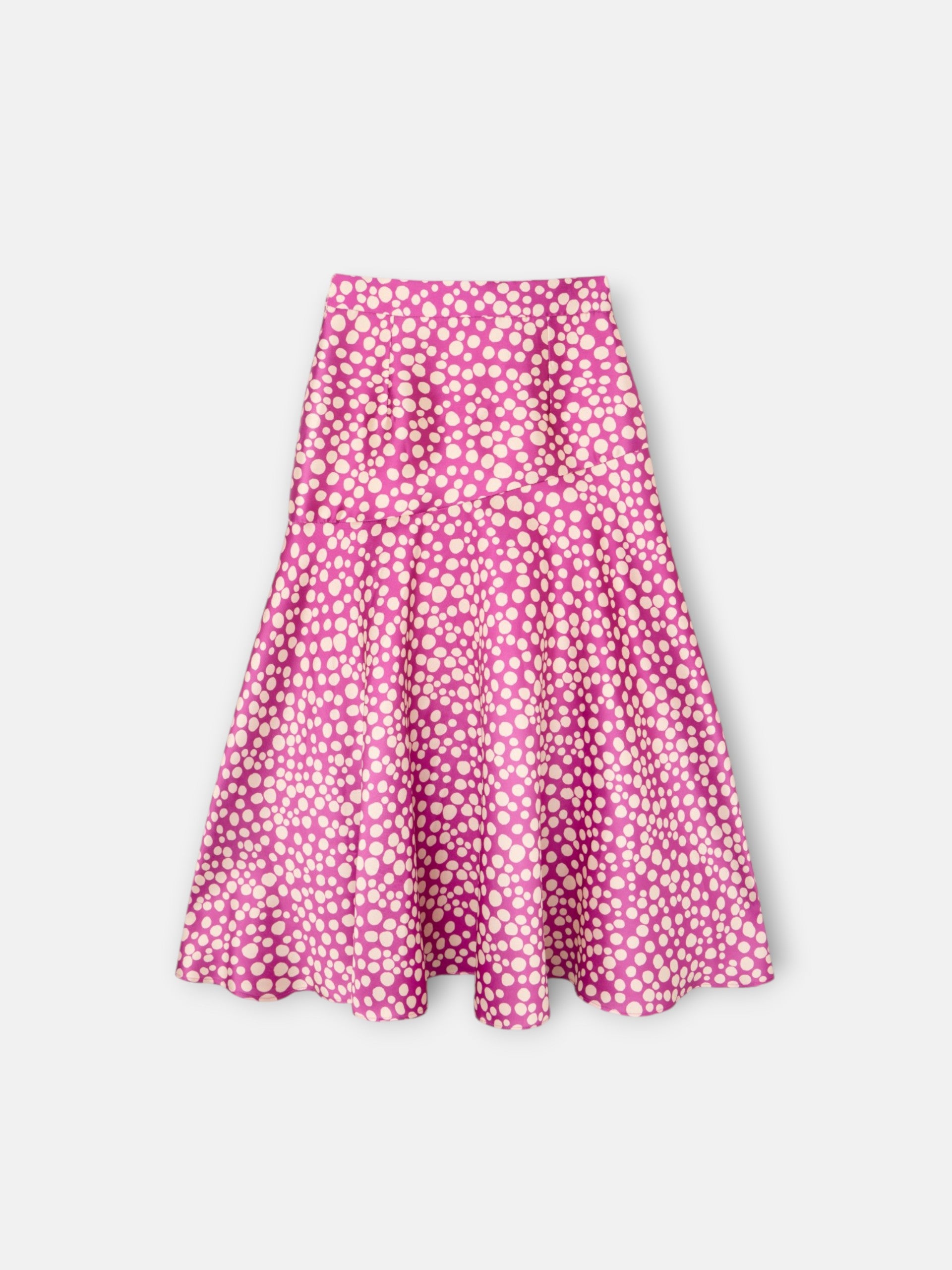 Falda event collection midi estampado morado
