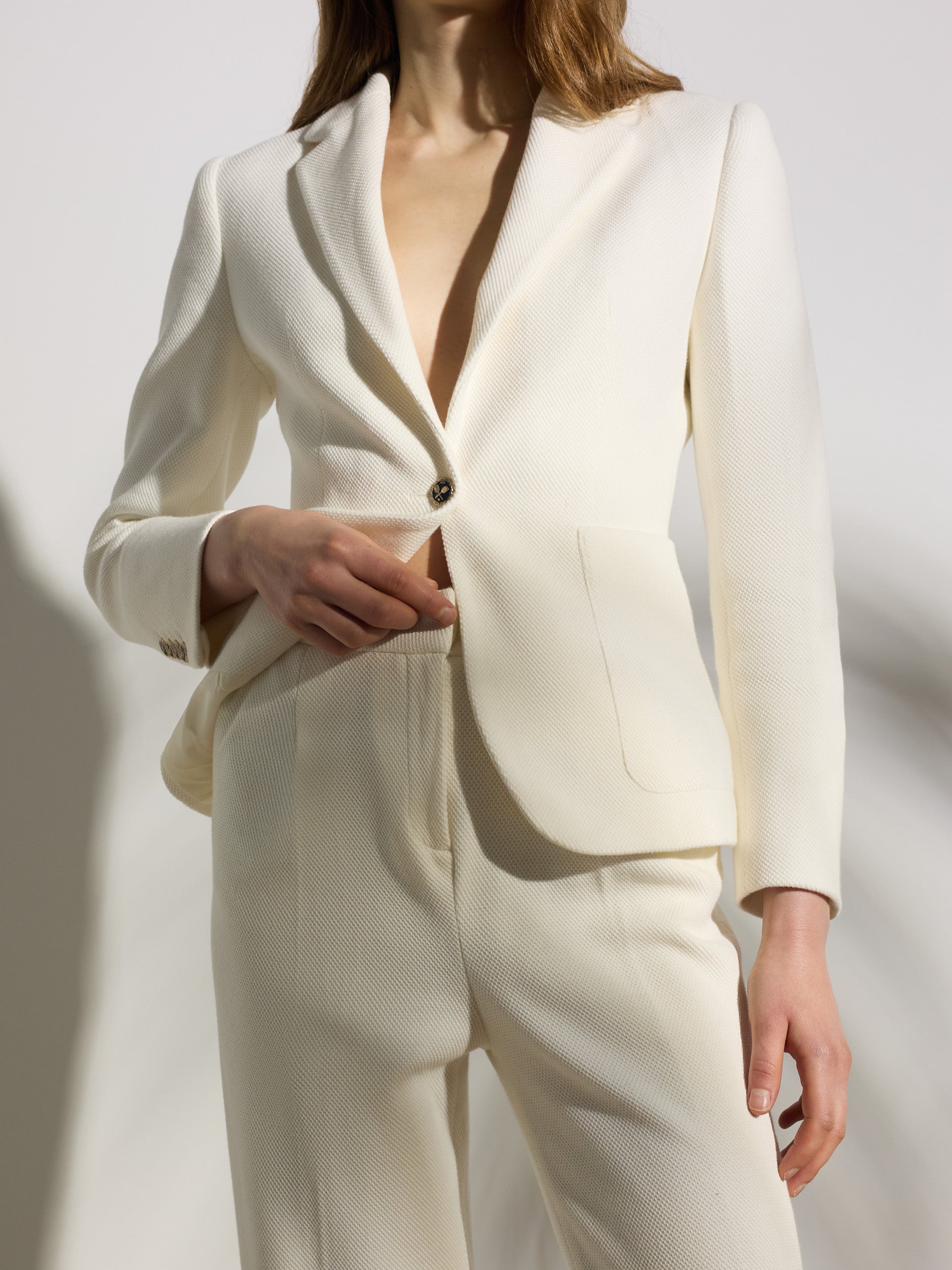 Unique palazzo trousers in ecru