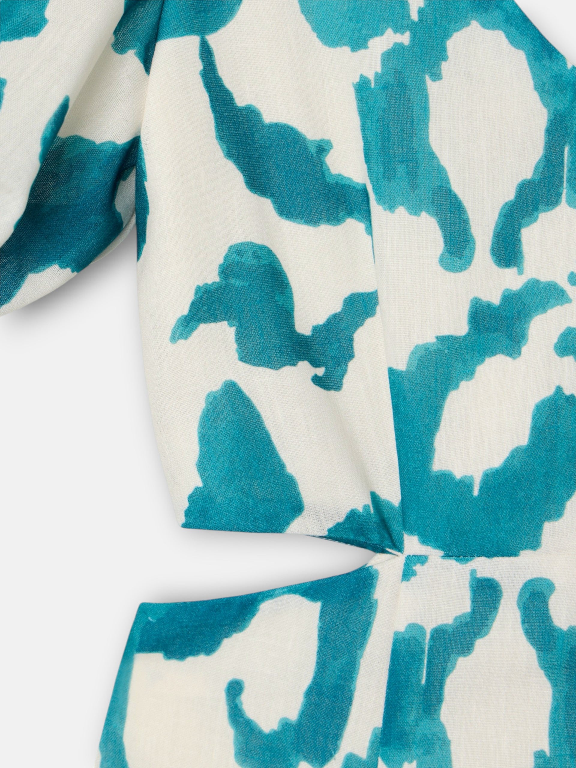 Vestido event collection cut out estampado verde