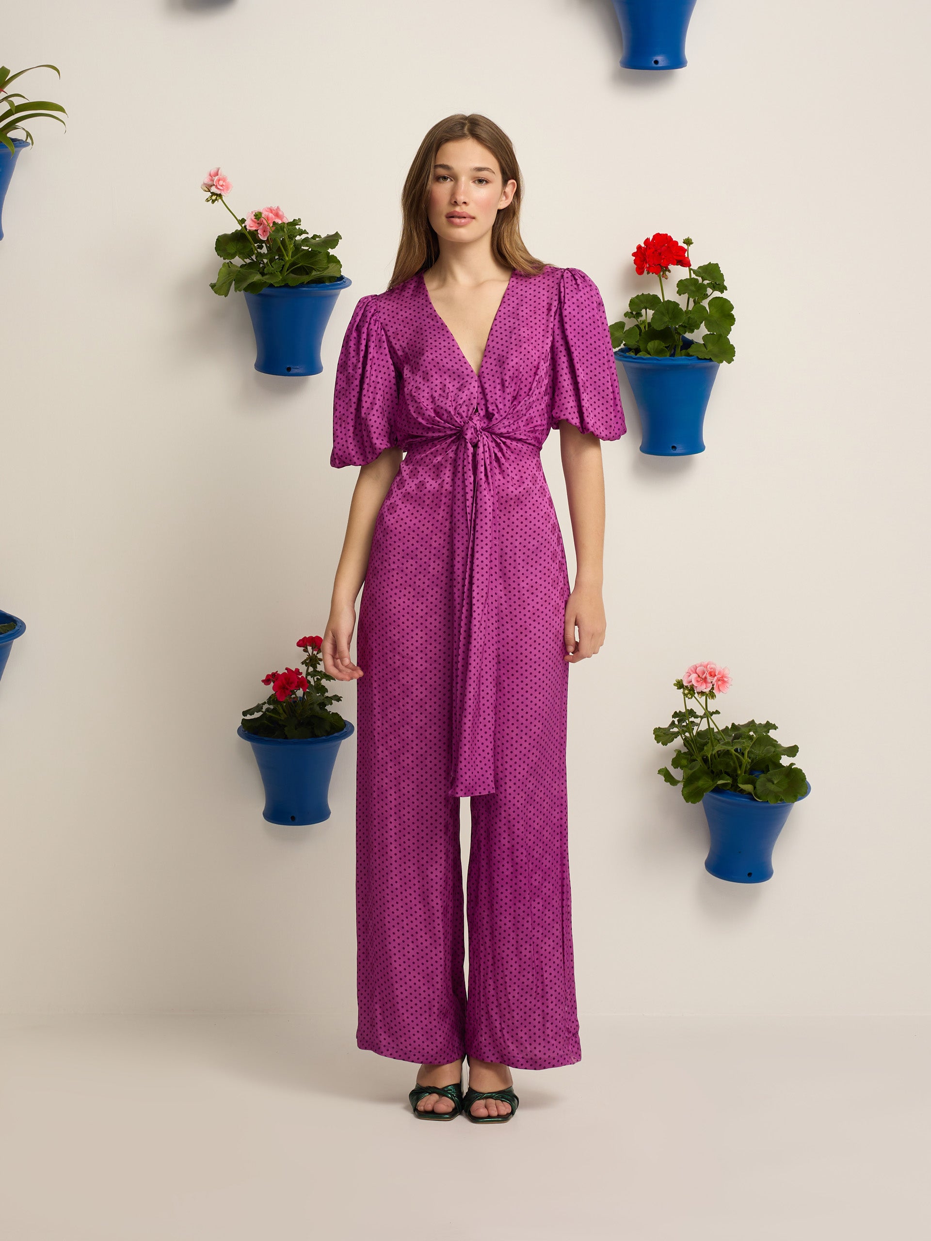 Mono event collection polka dot knot purple
