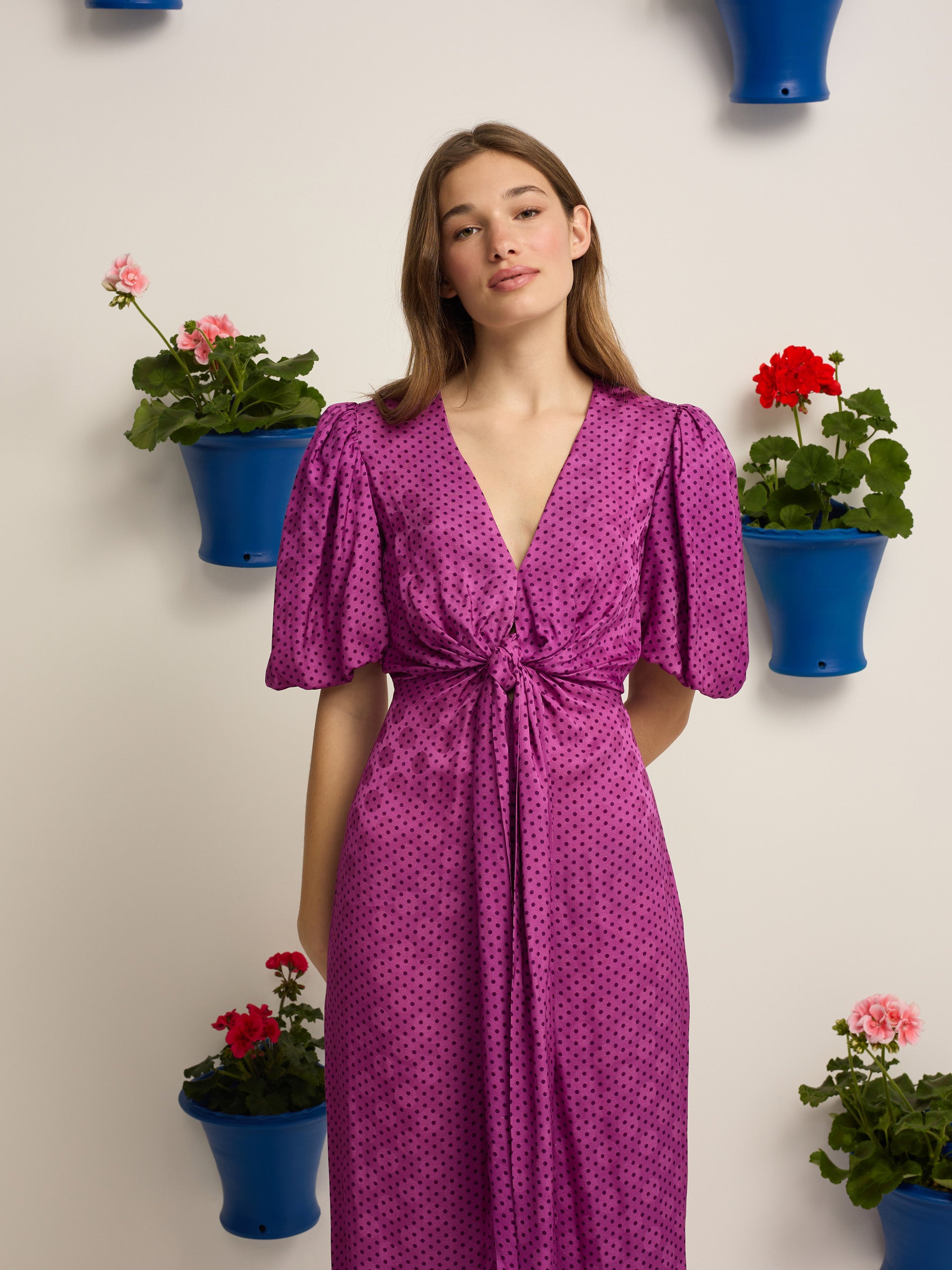 Mono event collection polka dot knot purple