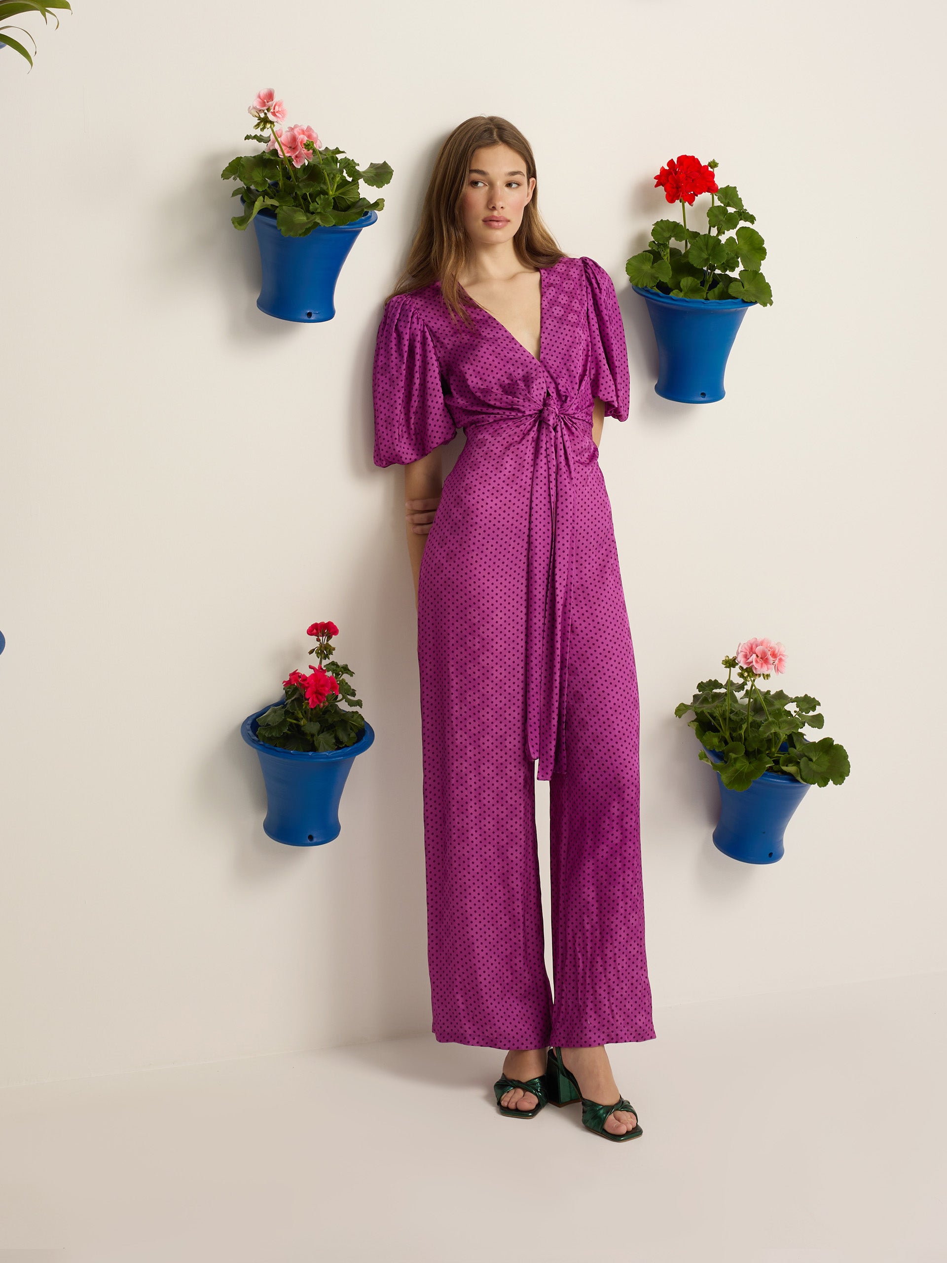 Mono event collection polka dot knot purple
