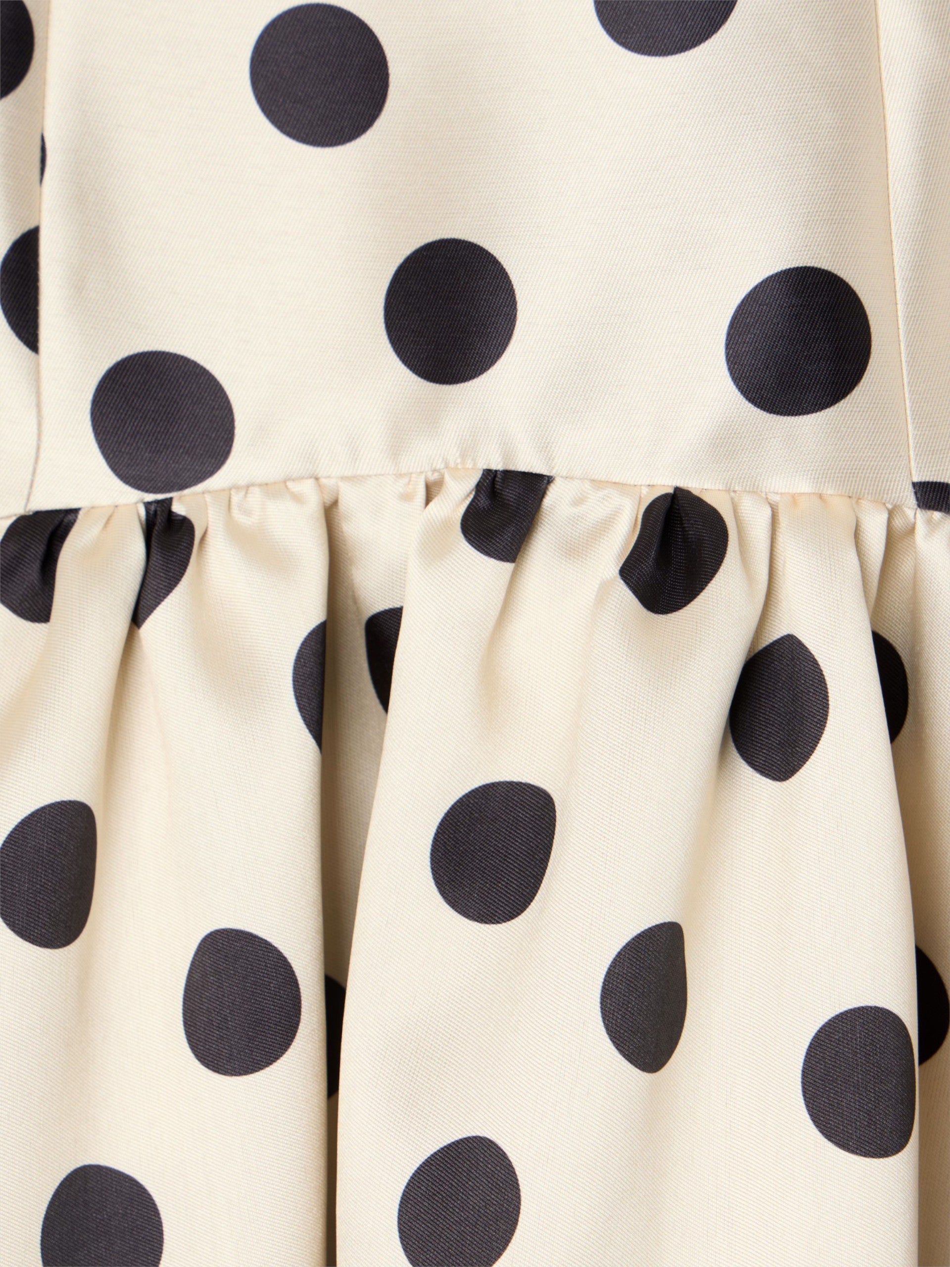 Robe CaprilexSilbon à pois vanille et noir