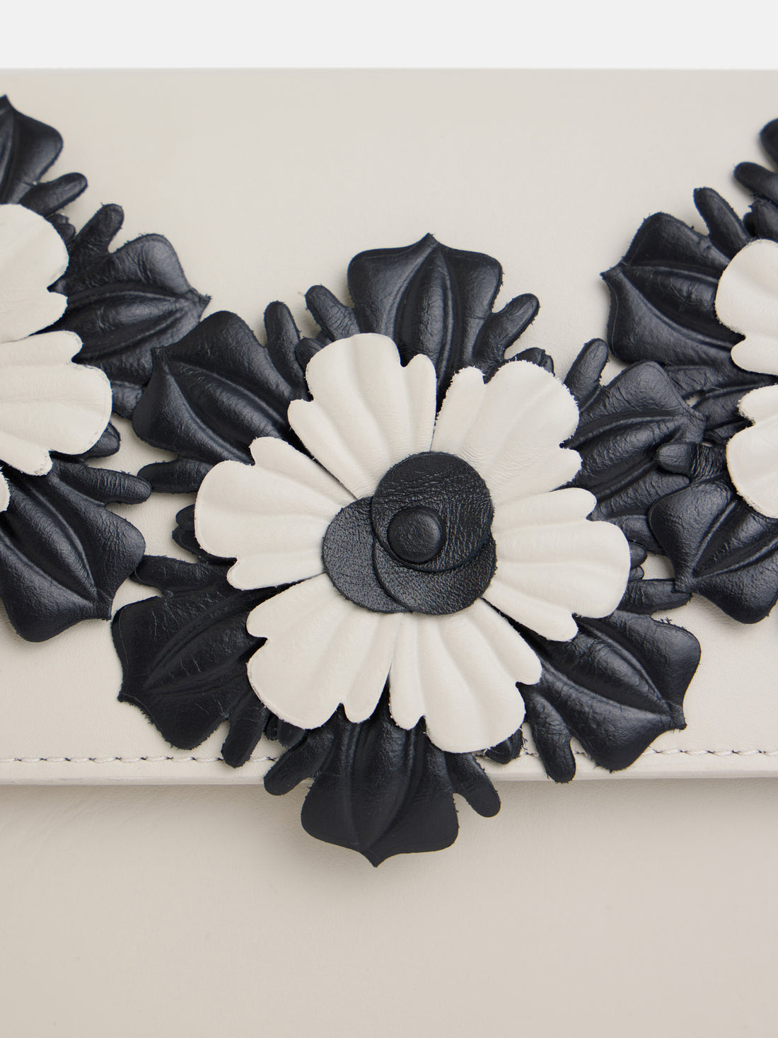 Napa leather evening clutch bag in raw color