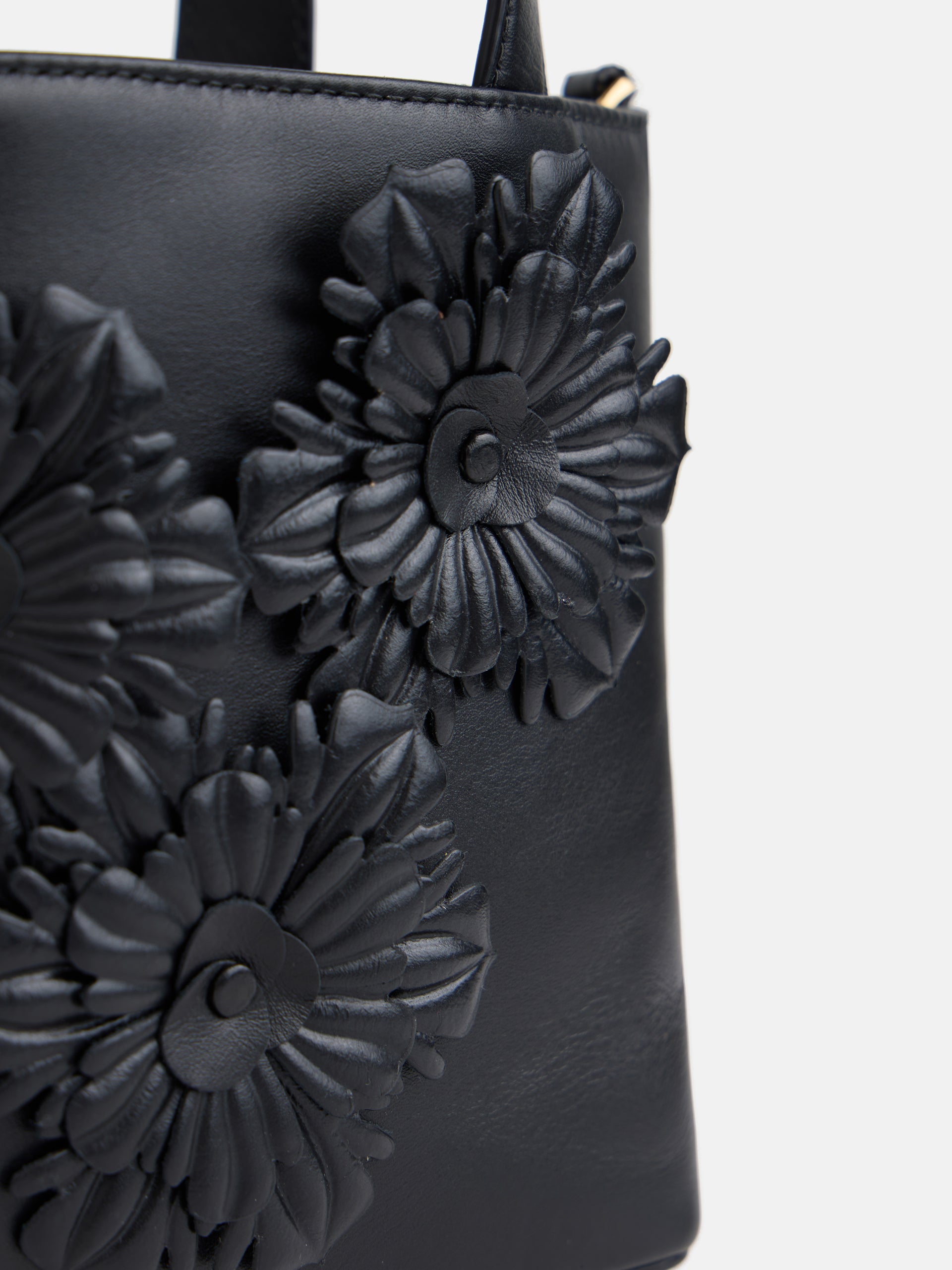 Sac de soirée en nappa noir à anses