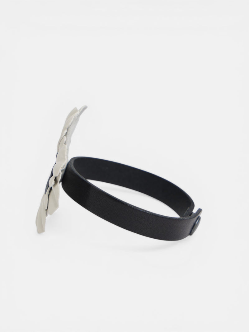 Brazalete velada flor napa bicolor
