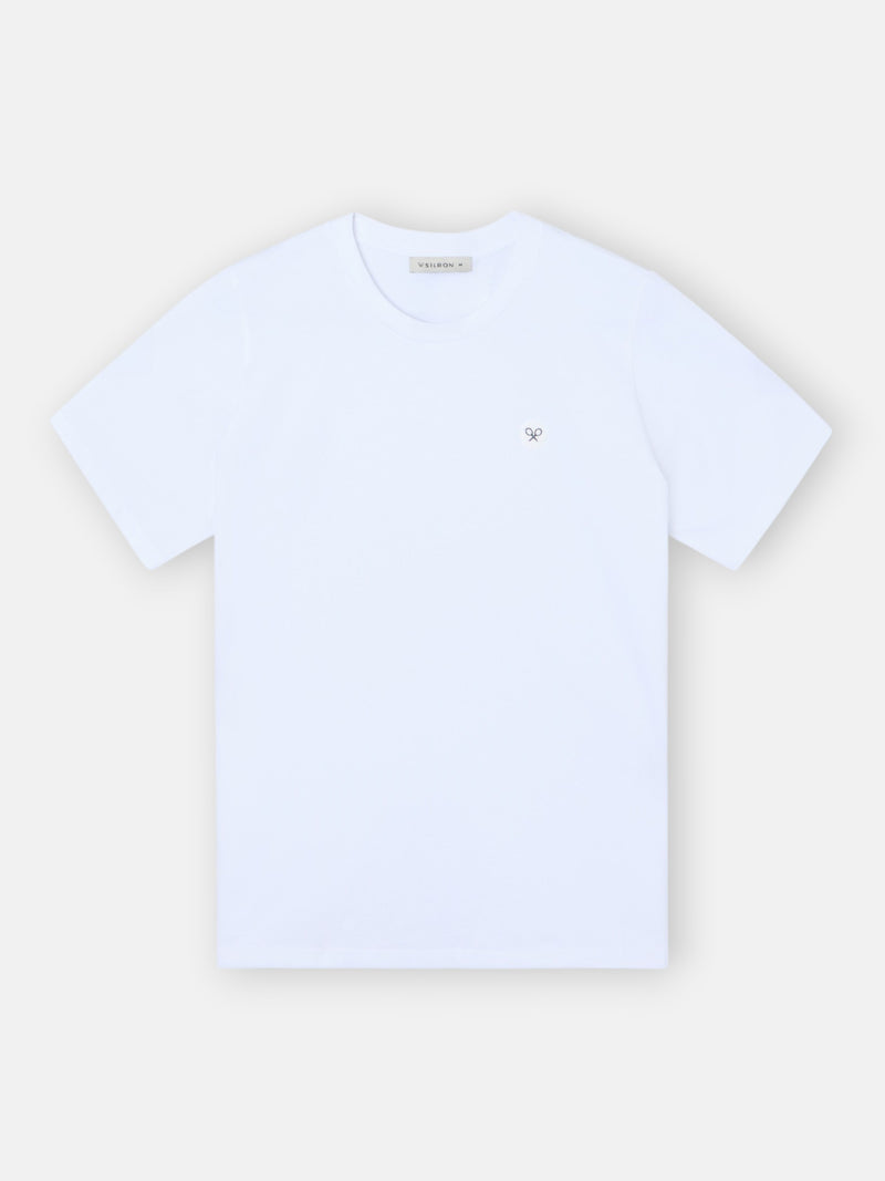 Camiseta woman blanca aplicacion cristal