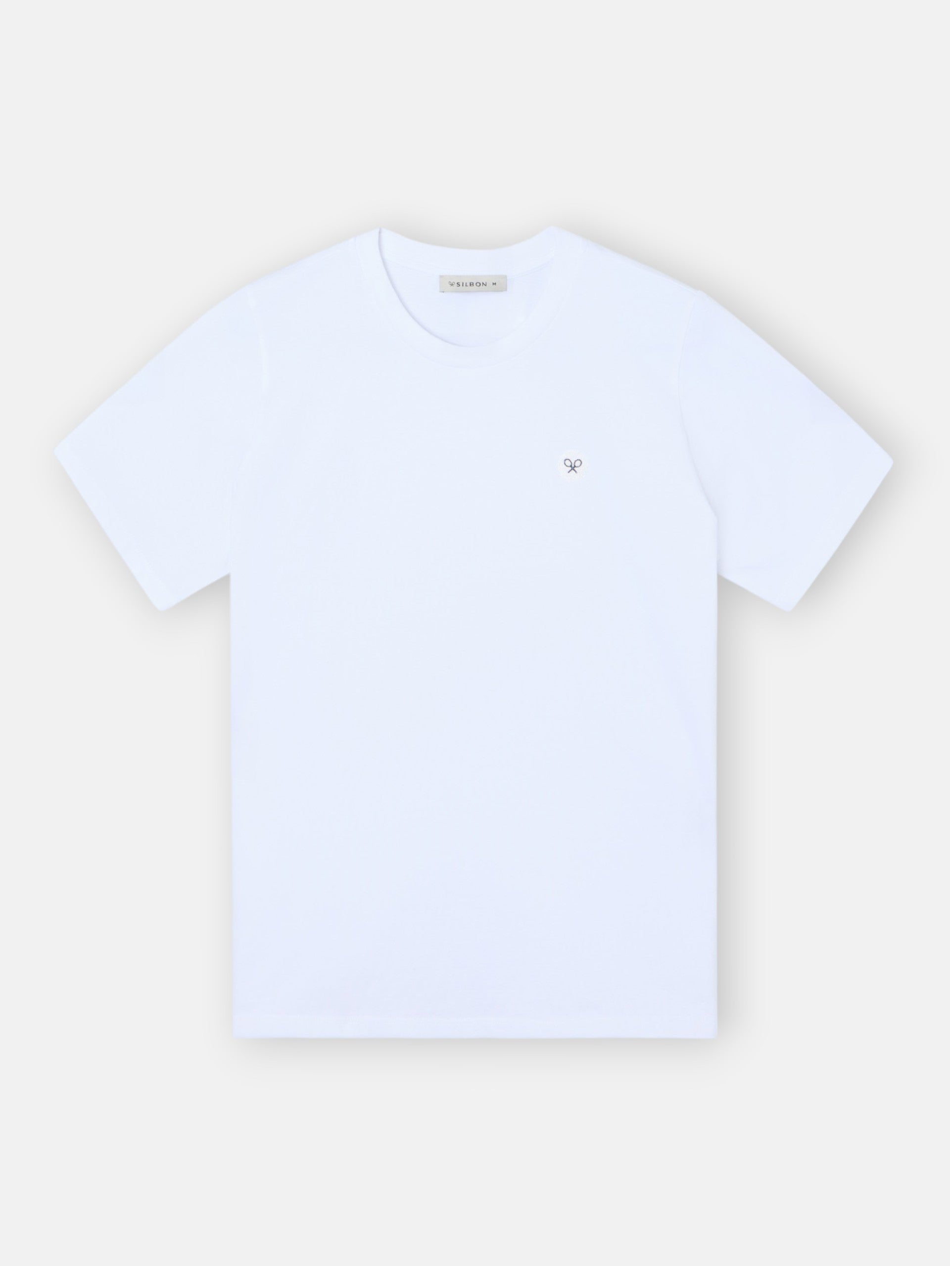 White women's t-shirt with crystal application