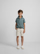 Bermuda enfant petit multiraquette bleu pierre