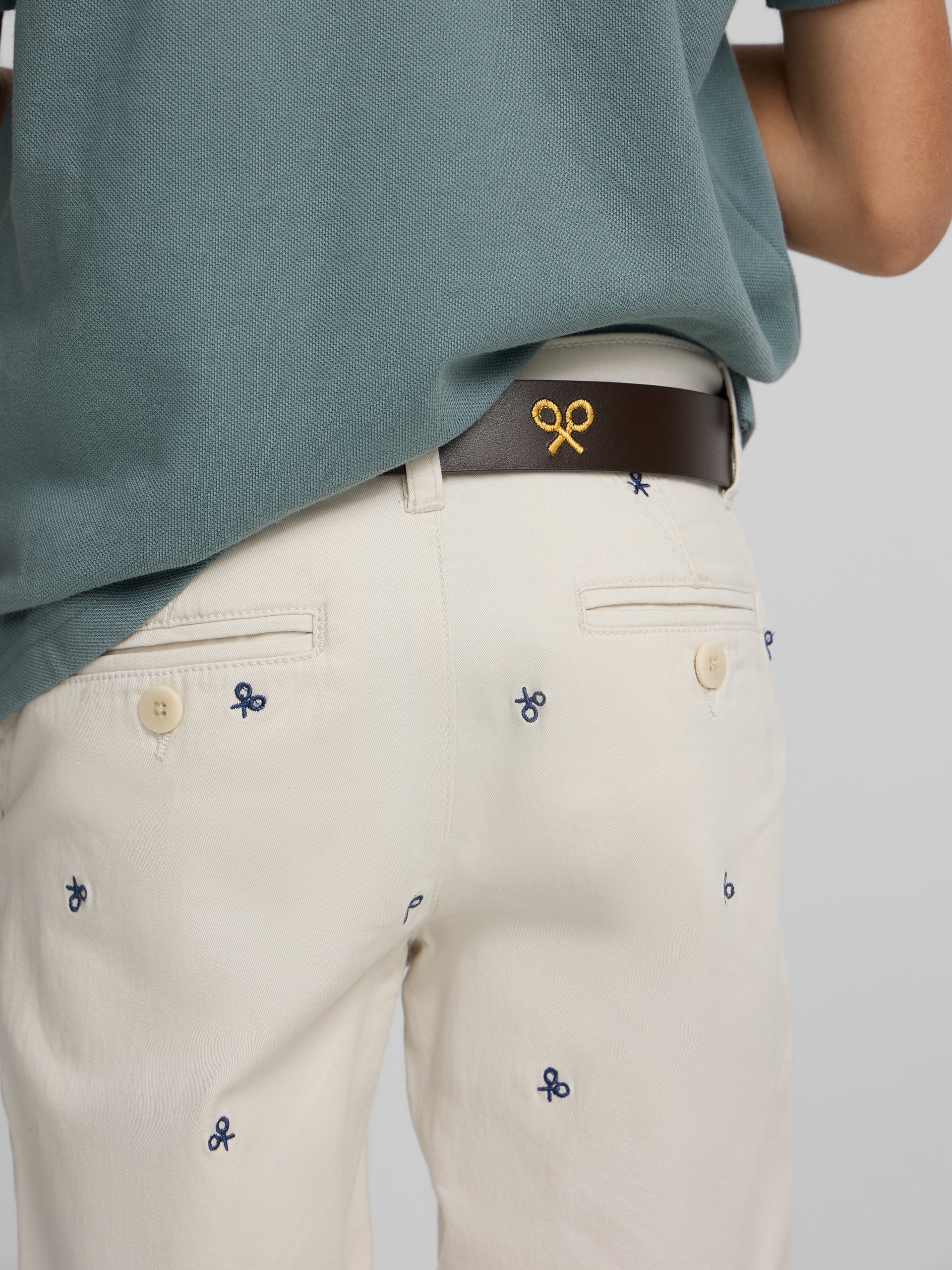 Bermuda enfant petit multiraquette bleu pierre