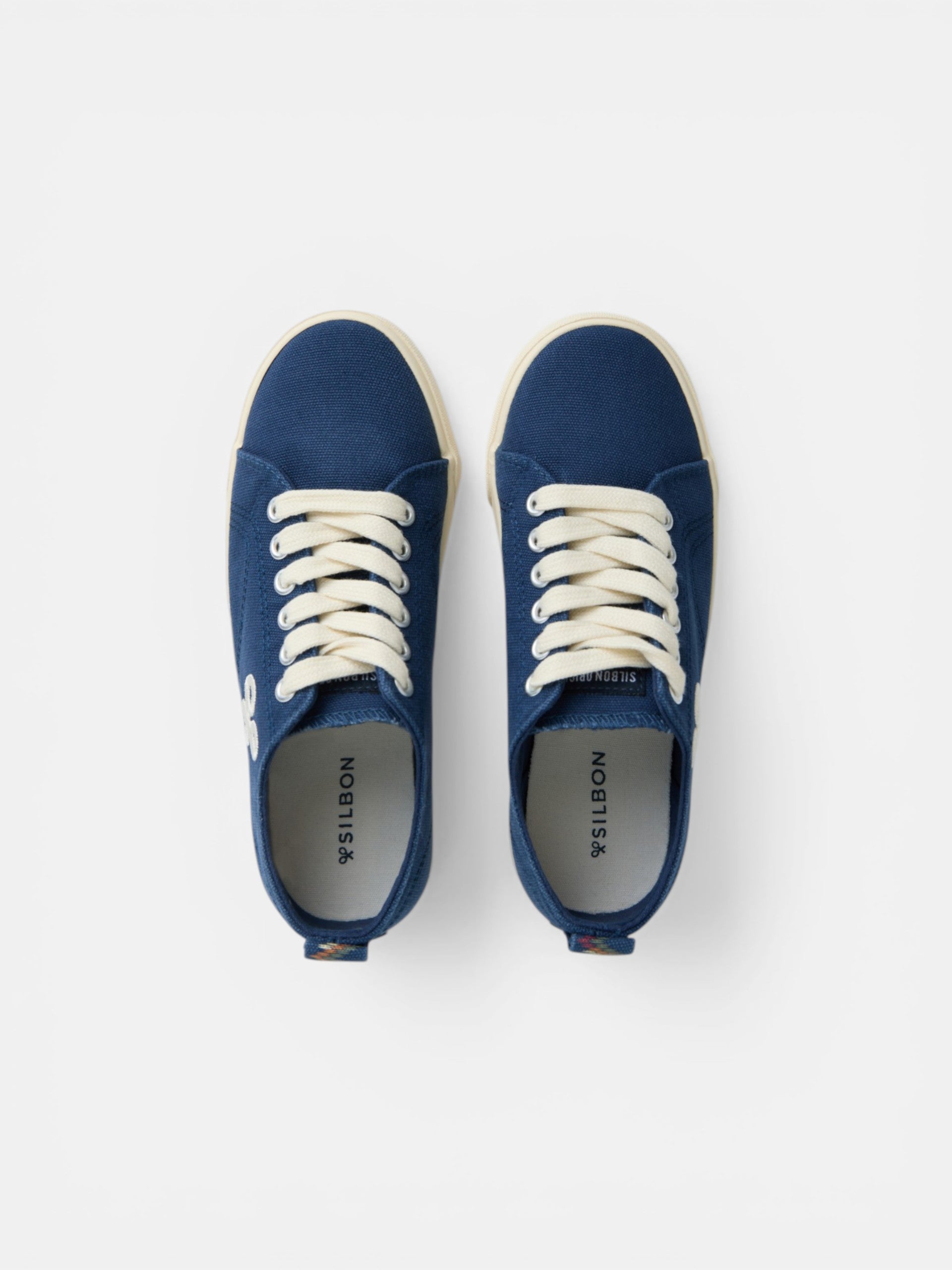 Sapatilha clássica de lona azul-marinho para criança