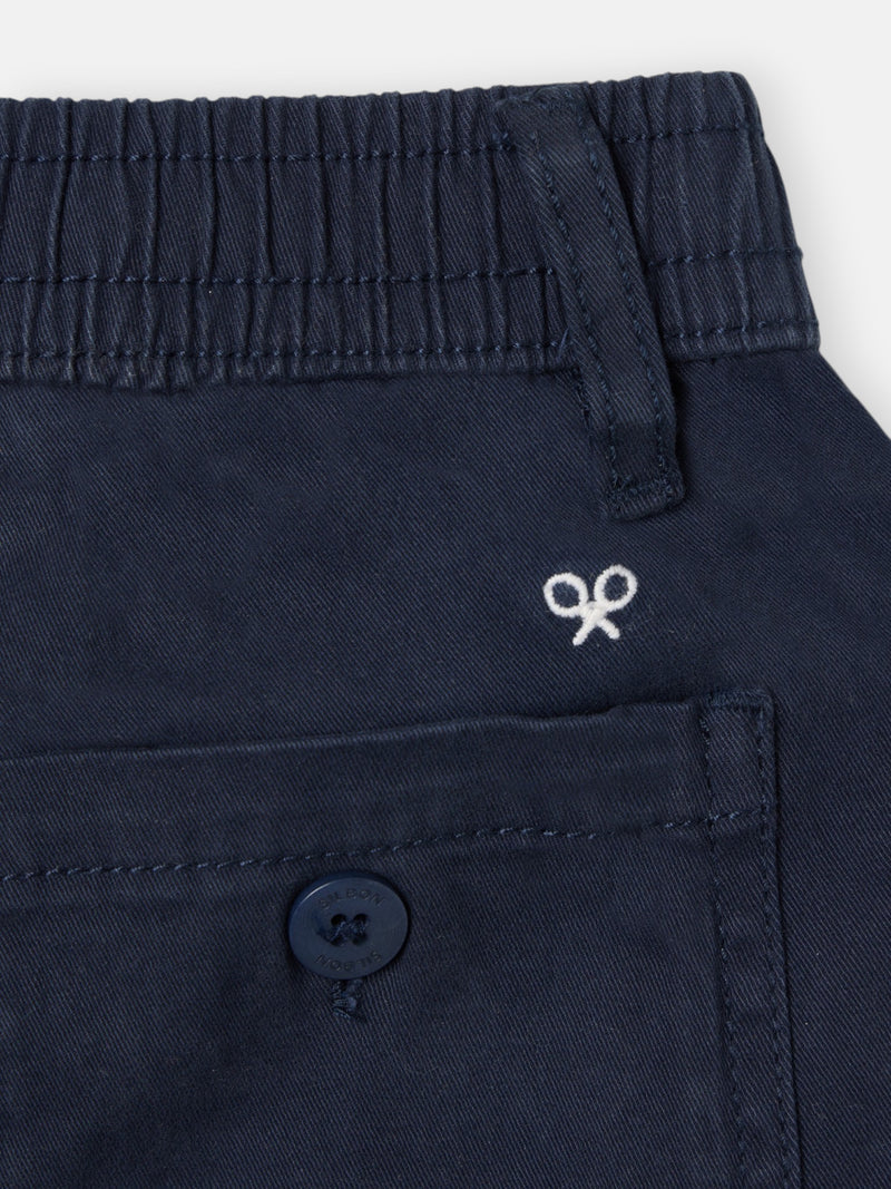Bermuda enfant sport bleu marine
