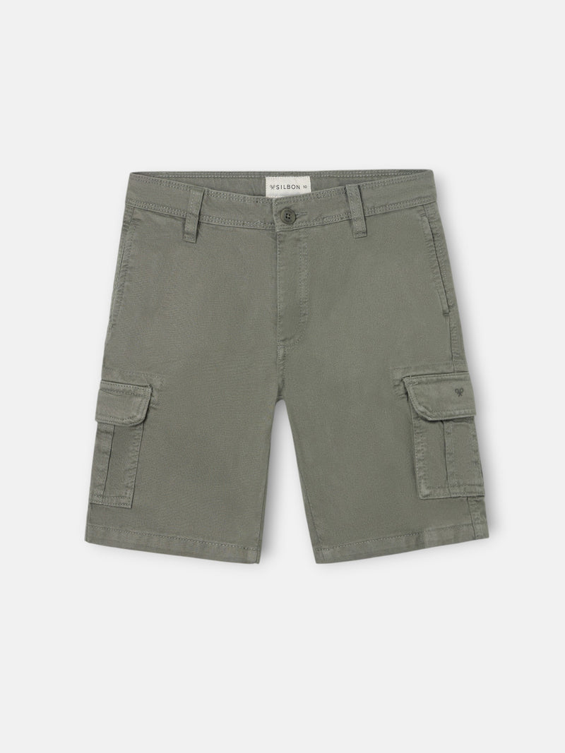 Bermuda cargo verde para criança