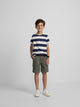 Green kids' cargo Bermuda shorts