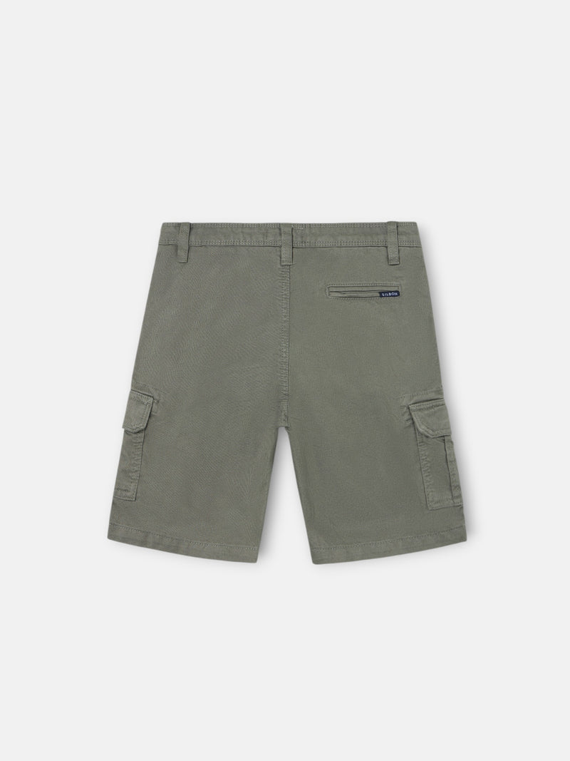 Bermuda cargo verde para criança