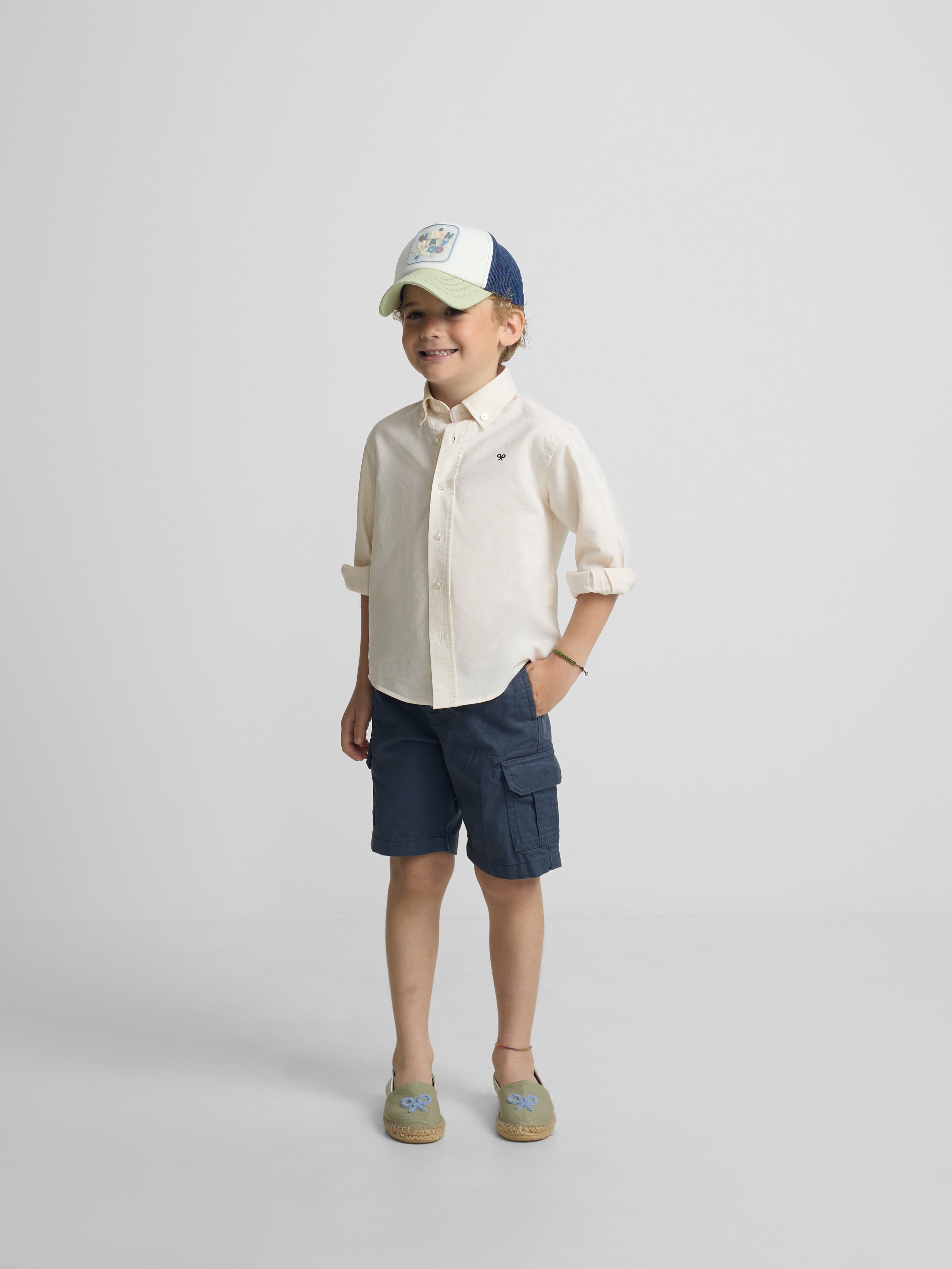 Bermuda kids cargo azul indigo
