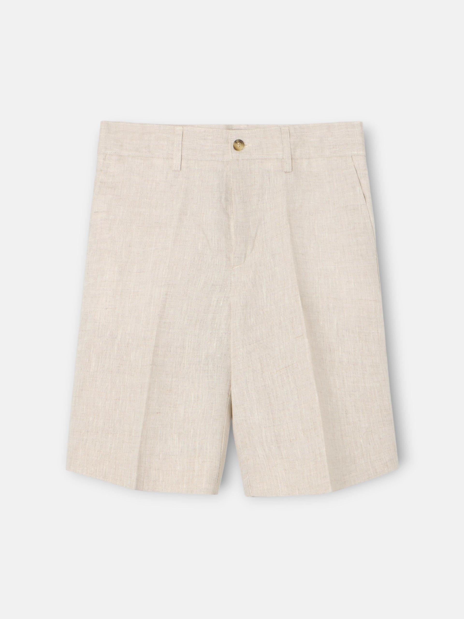 Bermuda kids lino beige medio