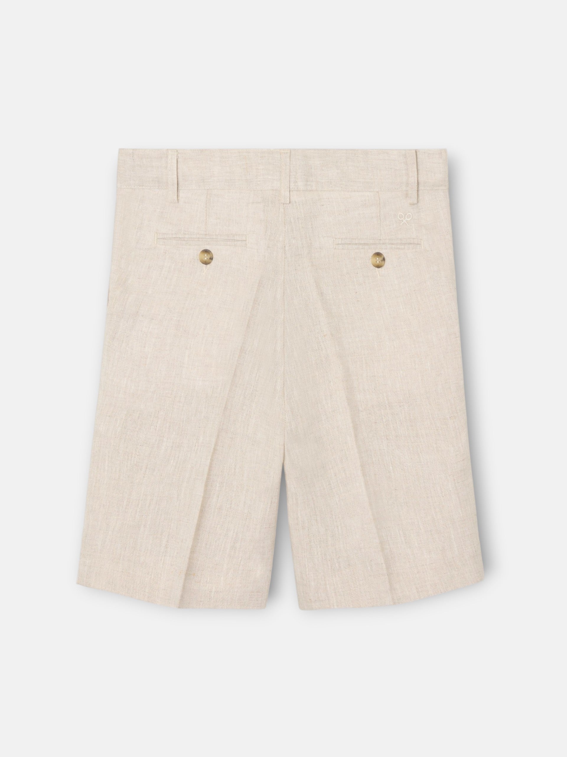 Bermuda kids lino beige medio