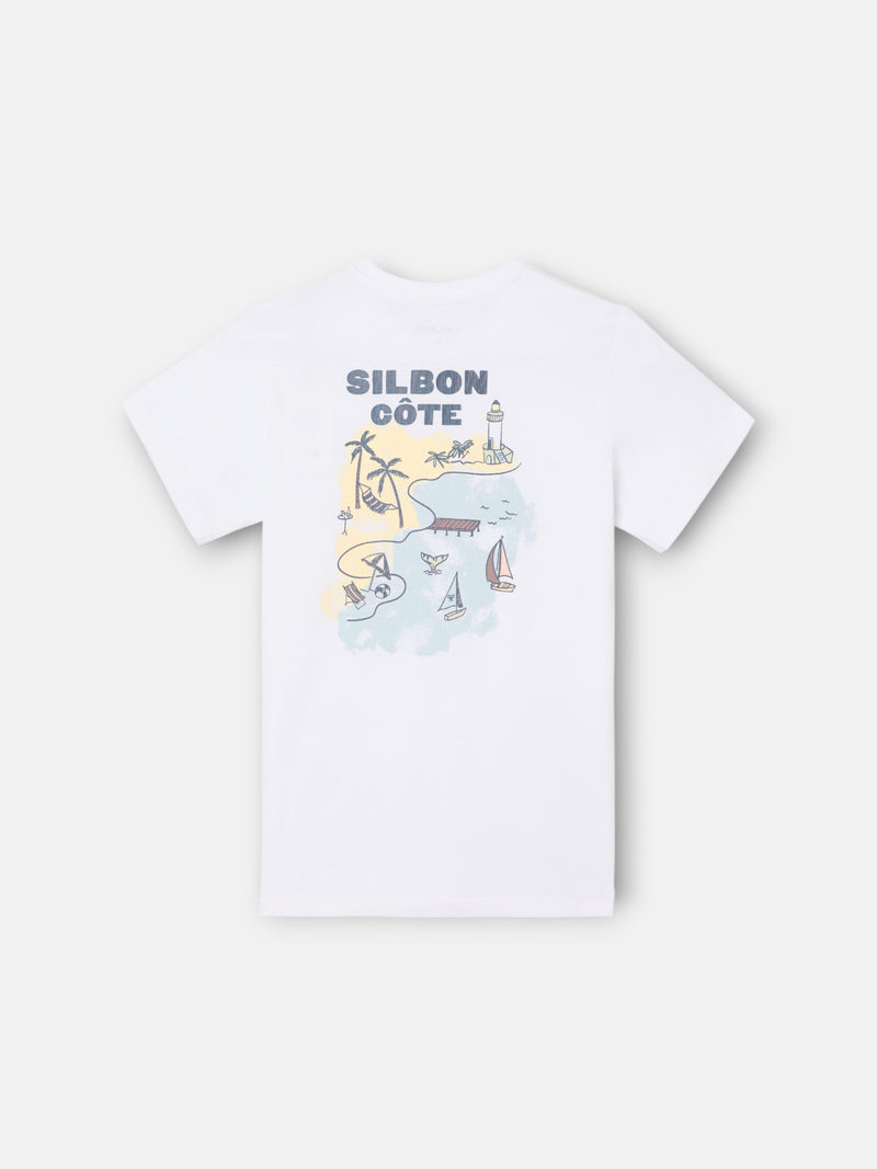 T-shirt kids cote branco
