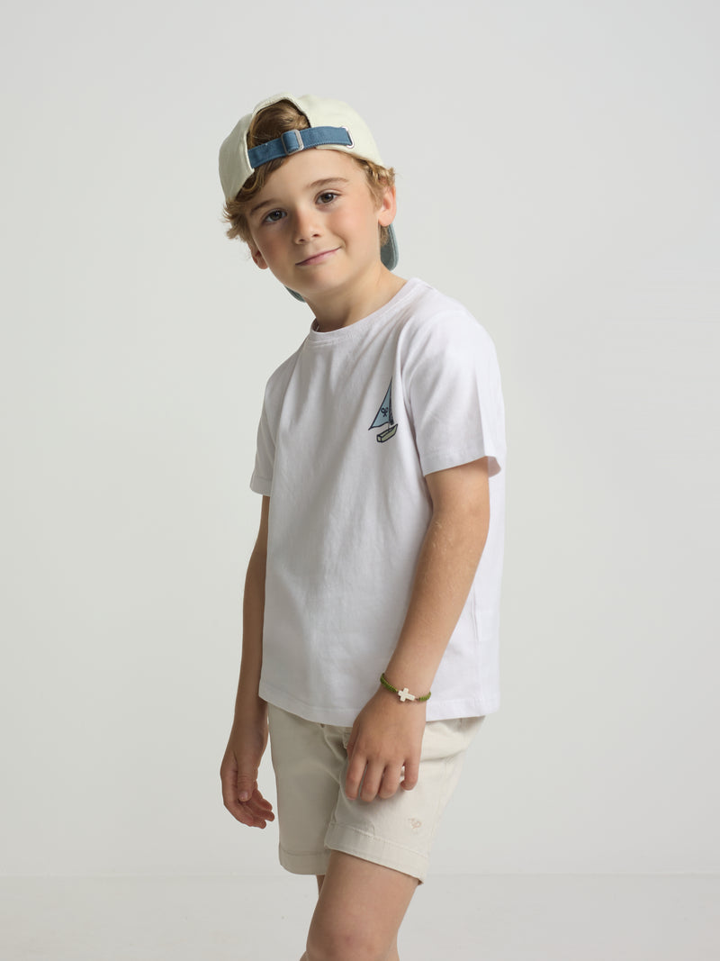 T-shirt kids cote branco