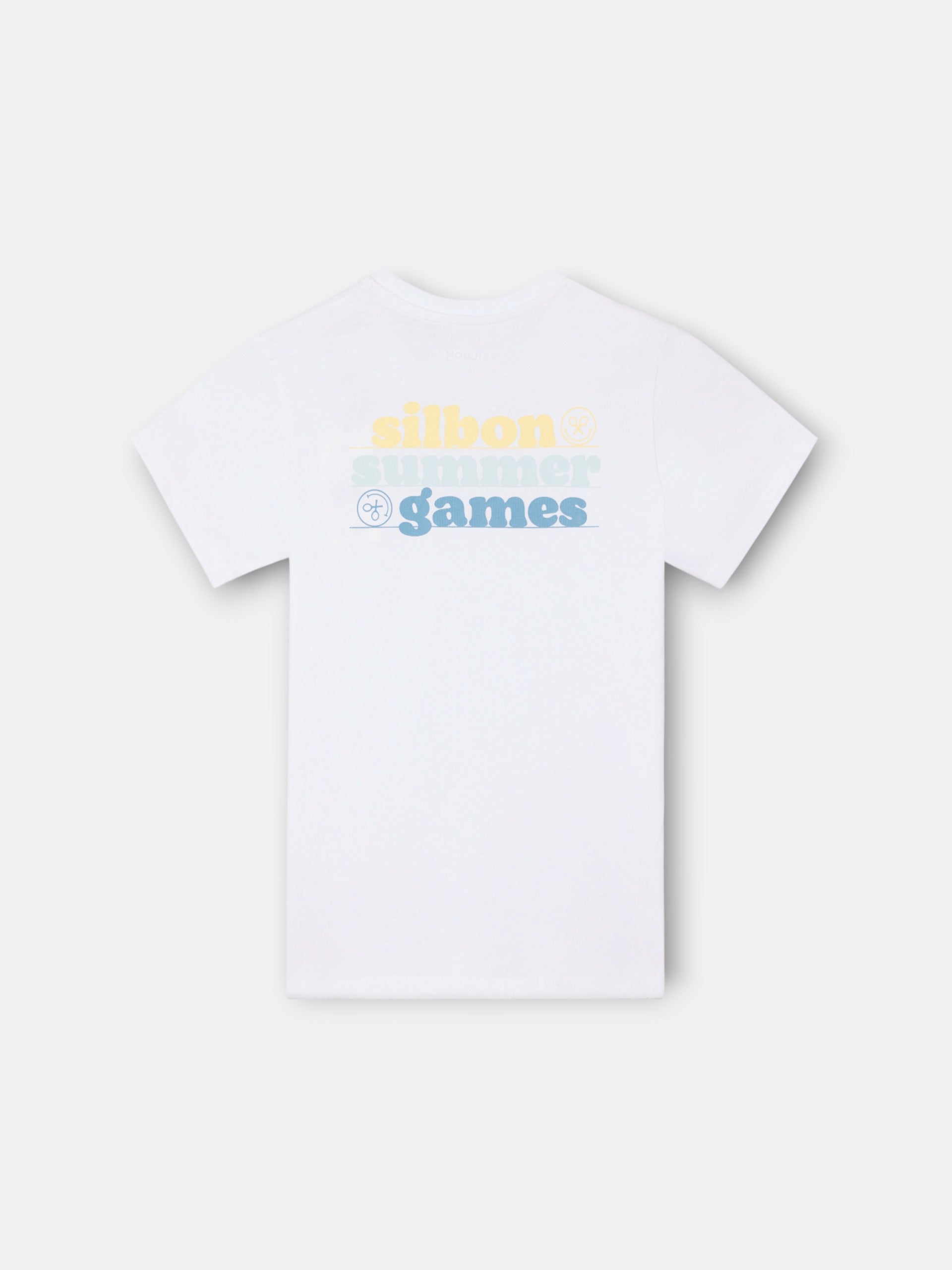 T-shirt kids summer games branco